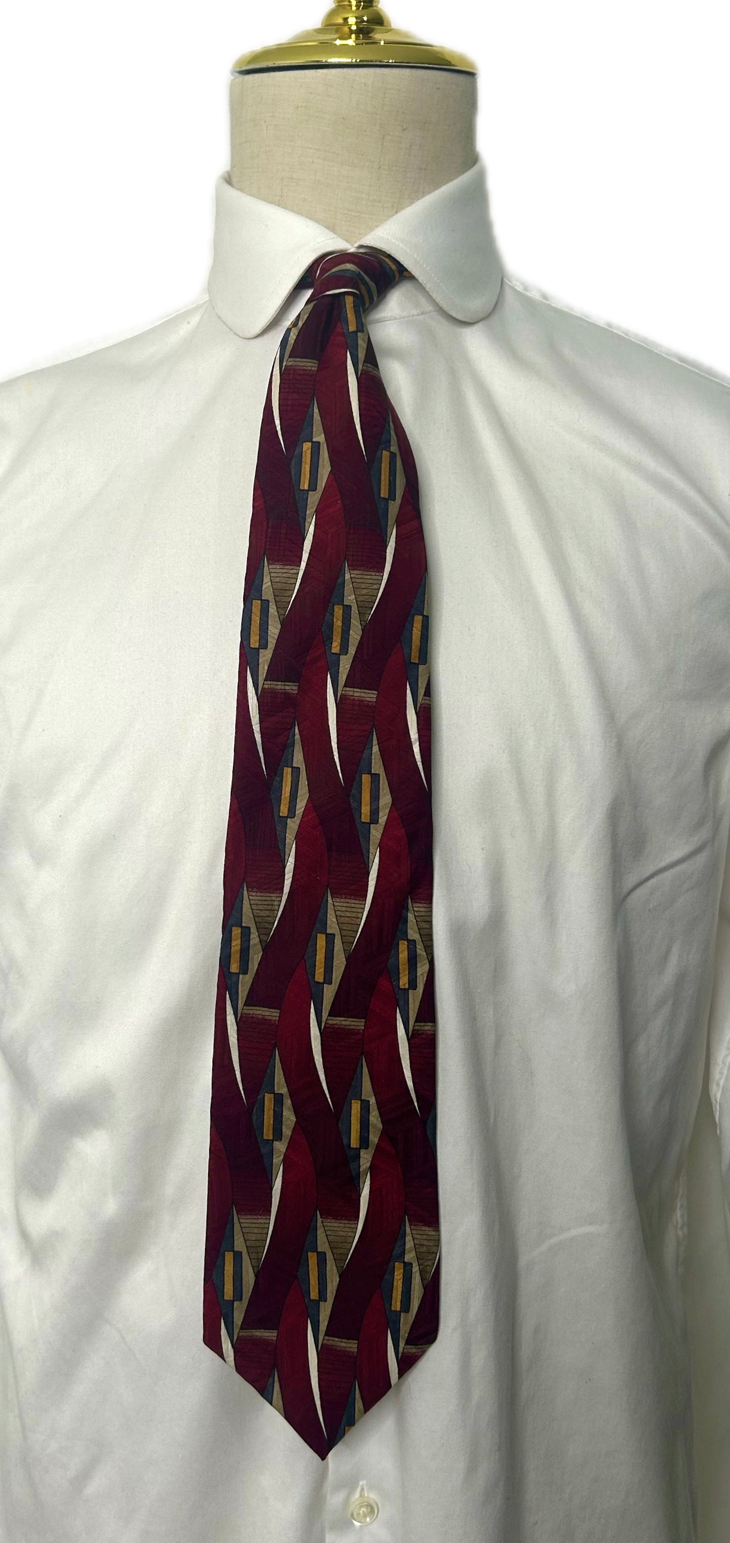 Burgundy/Slate 80s Retro Tie