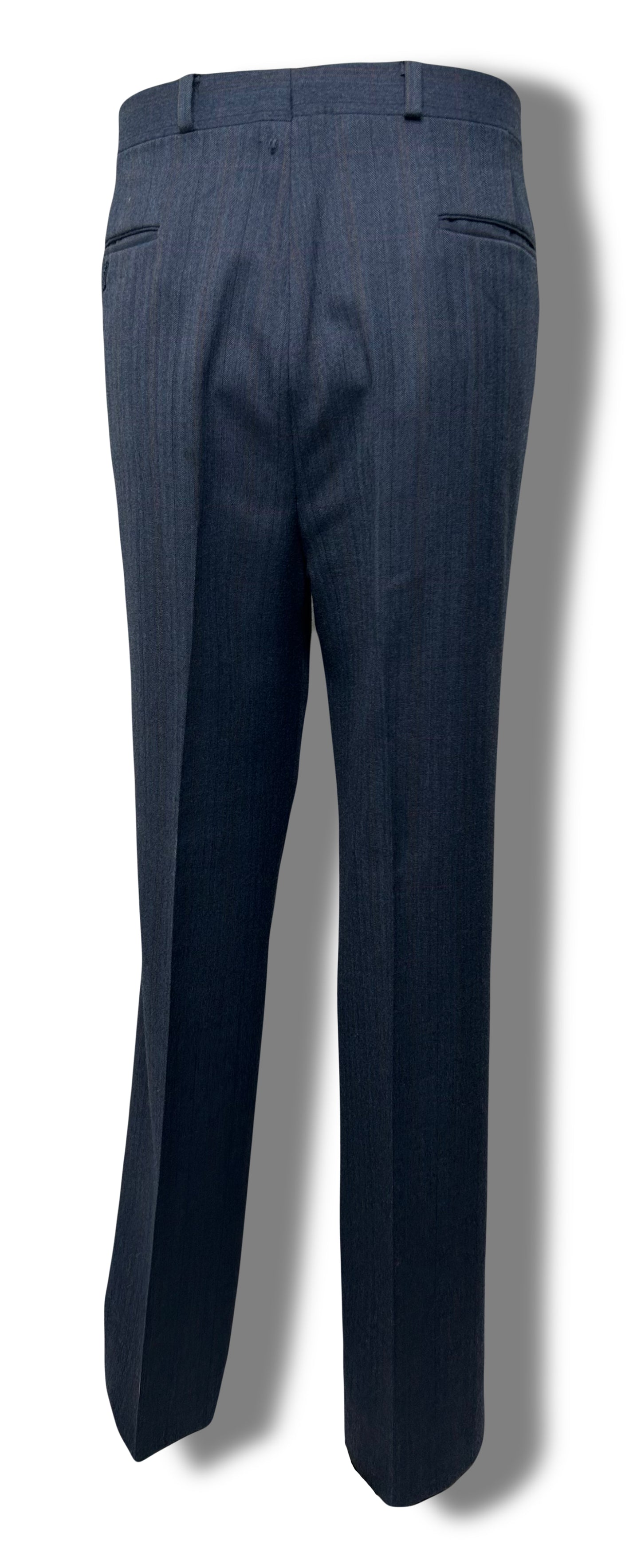 Blue Herringbone 2 Piece Suit (42)