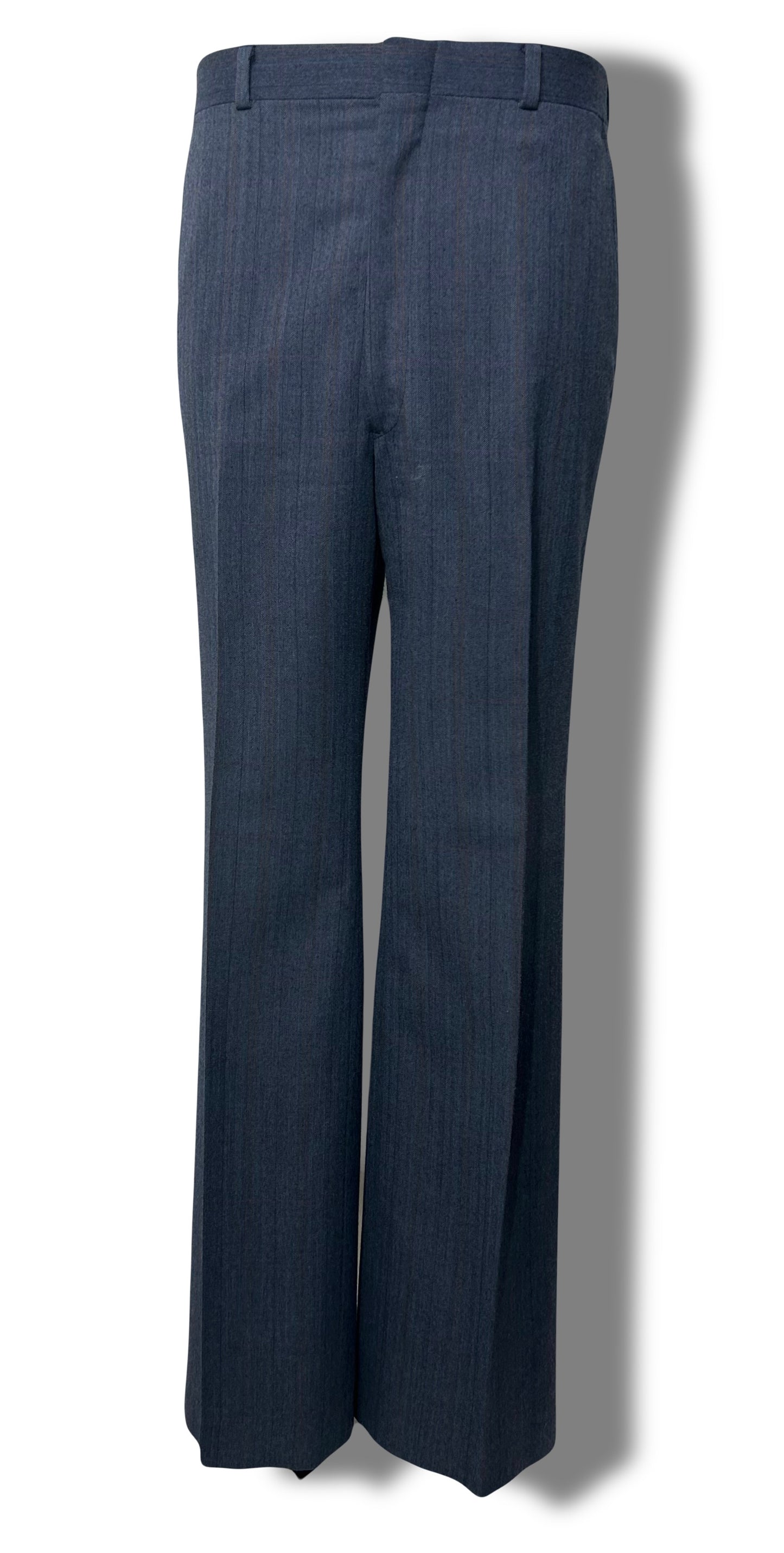 Blue Herringbone 2 Piece Suit (42)