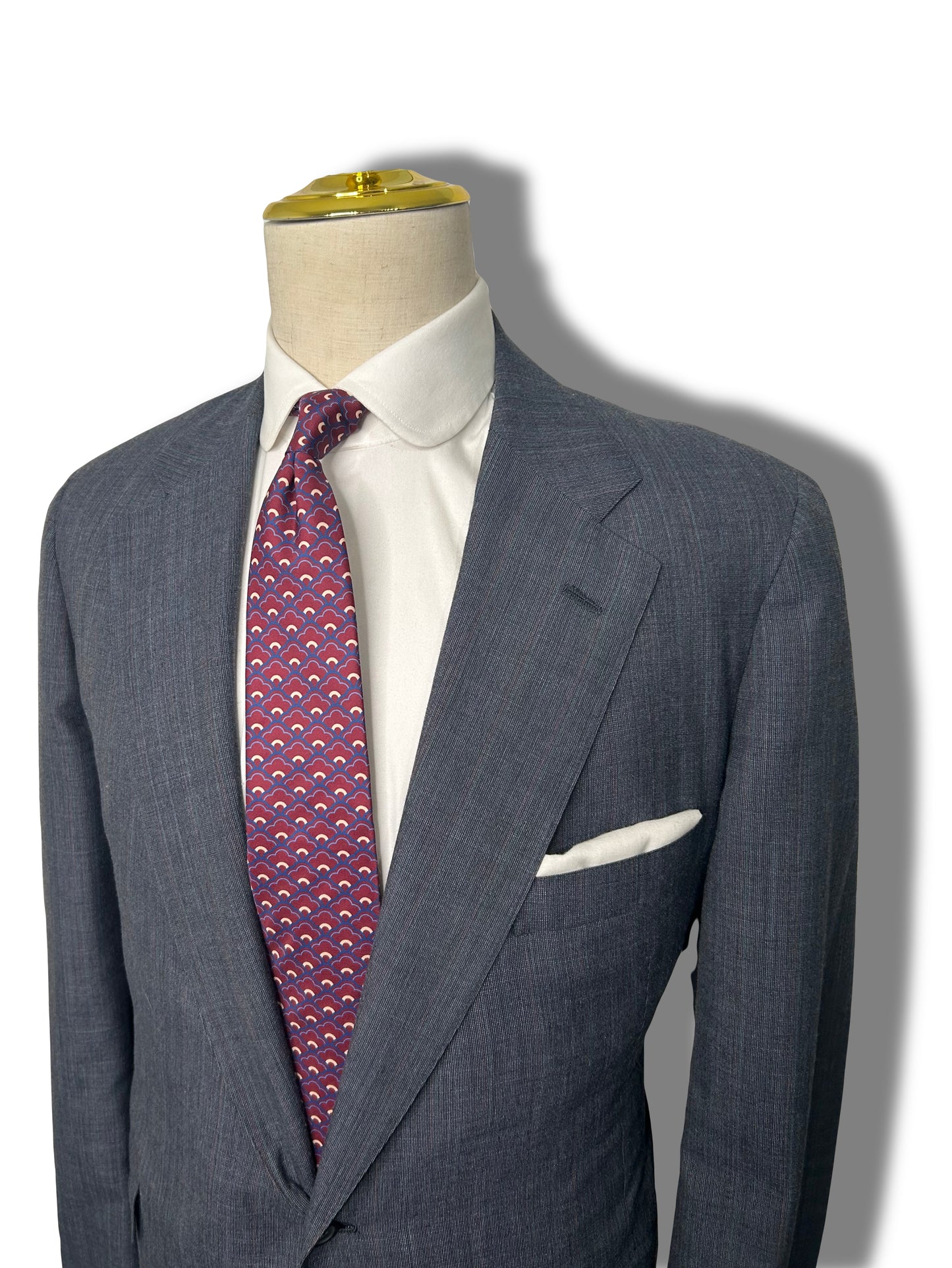 Blue Tic 2 Piece Suit (44)