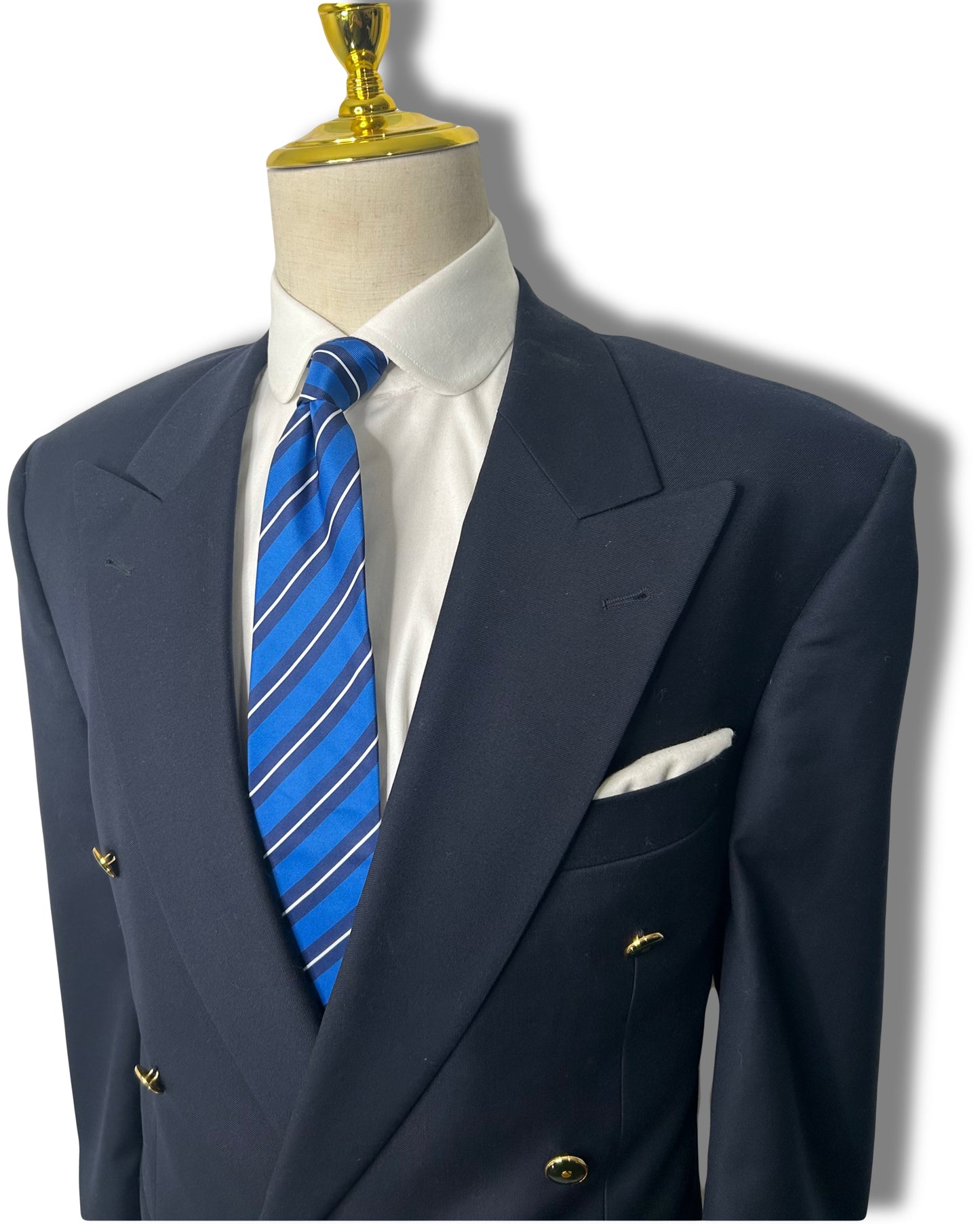 Navy Double Breasted Blazer (44)