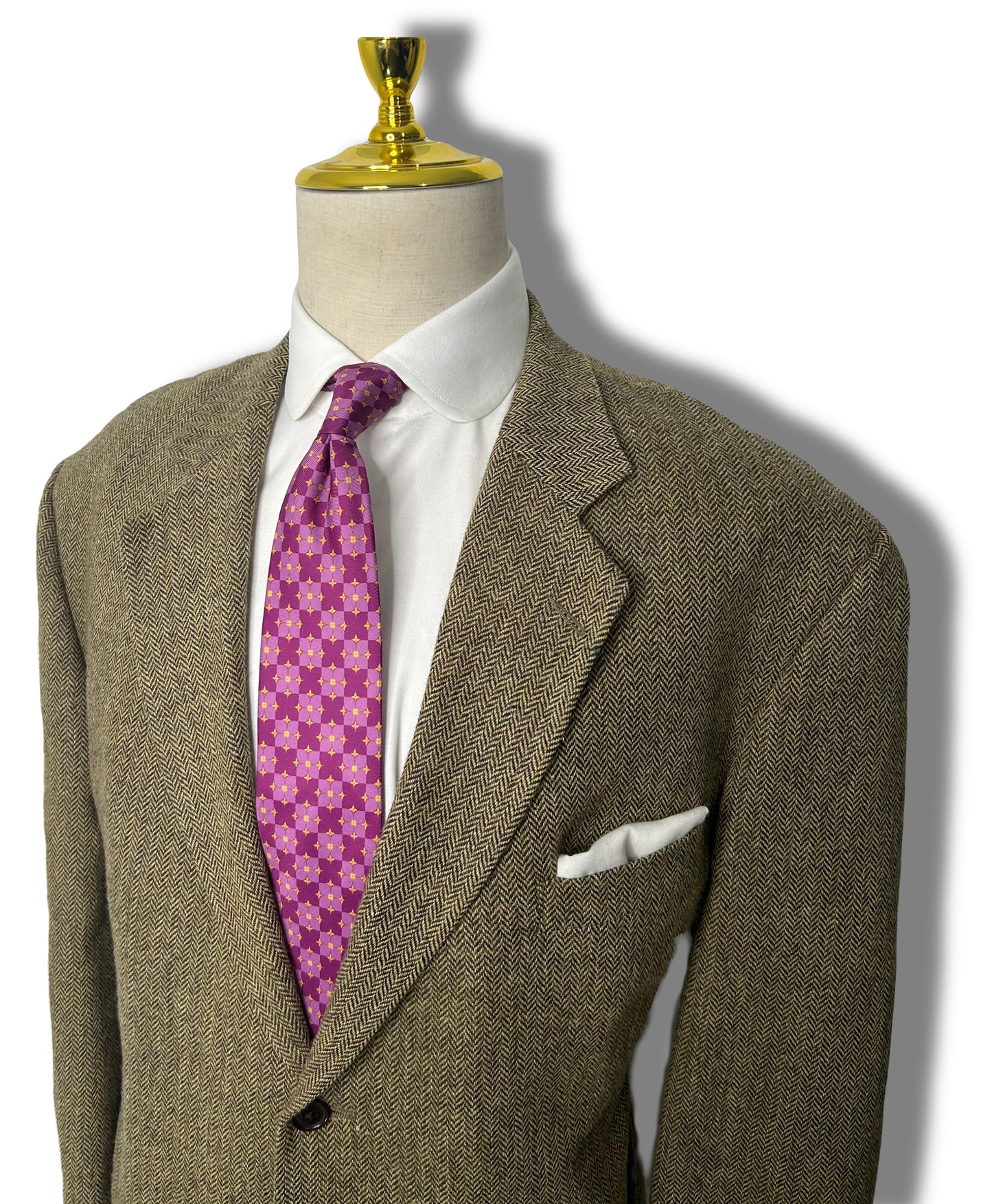Tan Herringbone Tweed Sportcoat (48)