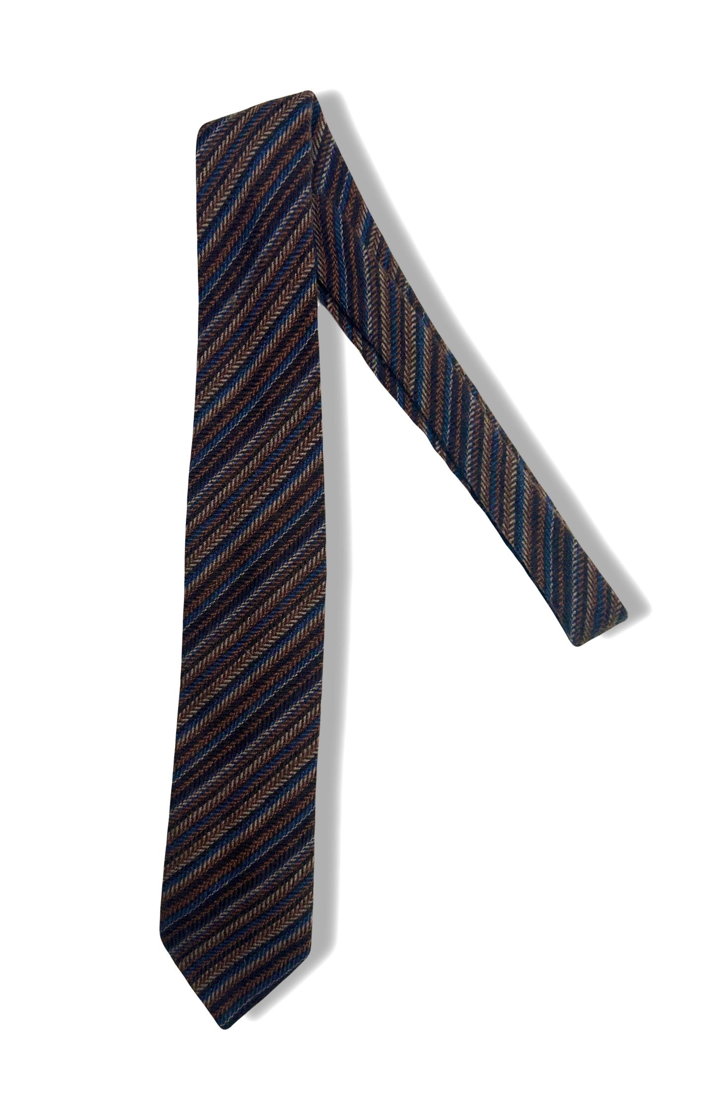 Brown Stripe Wool Tie