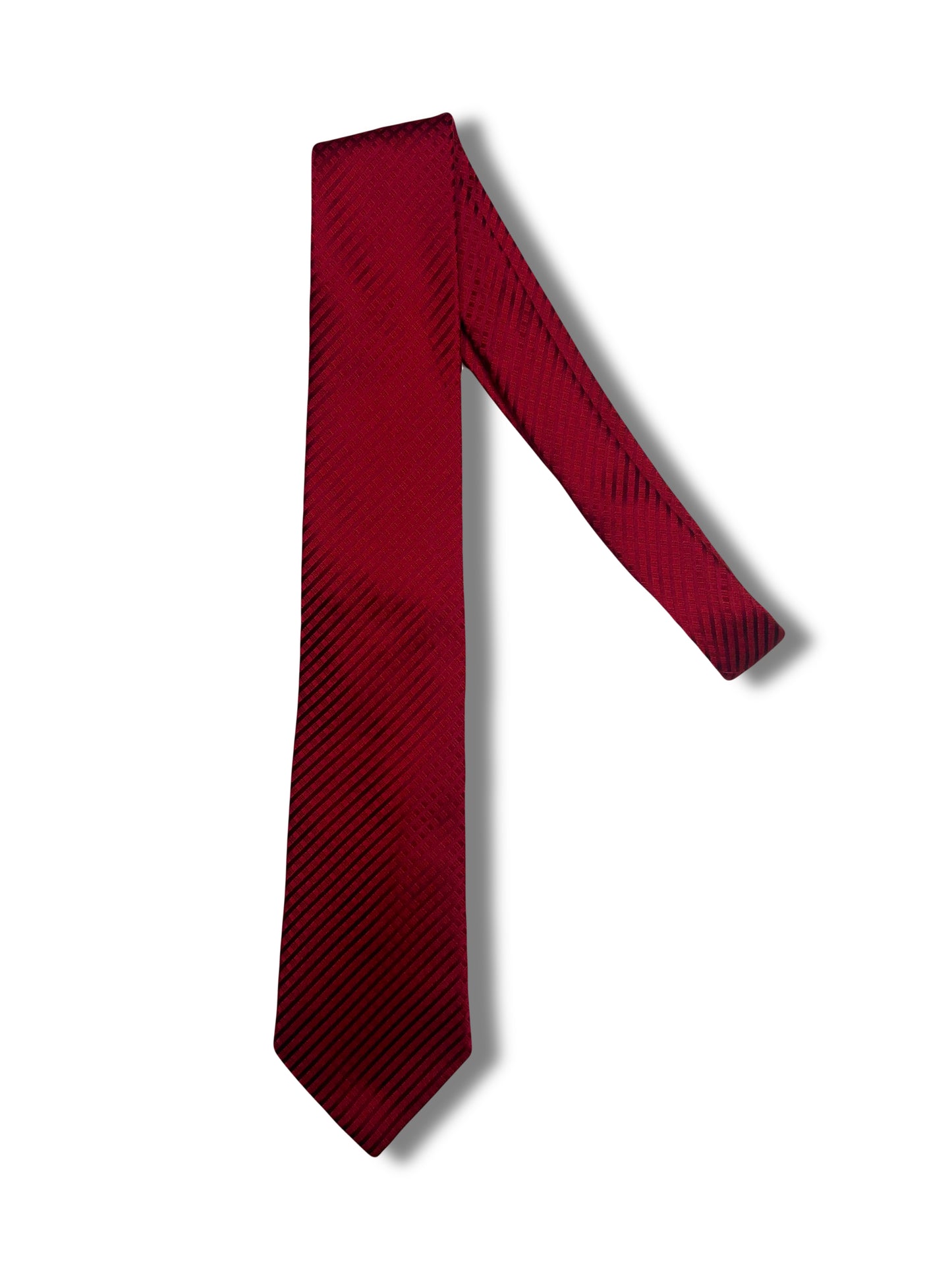 Solid Red Textured Tie