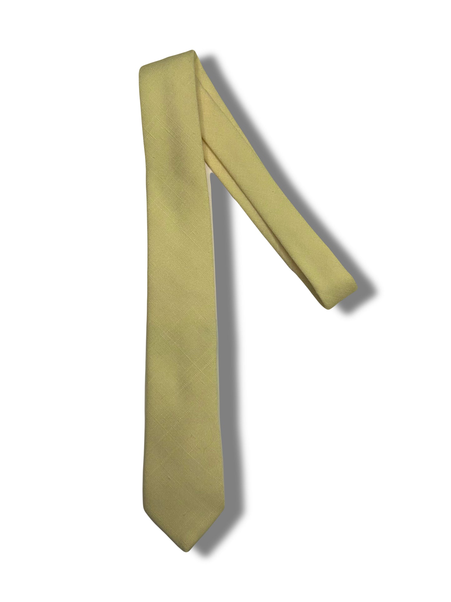 Solid Buff Yellow Tie