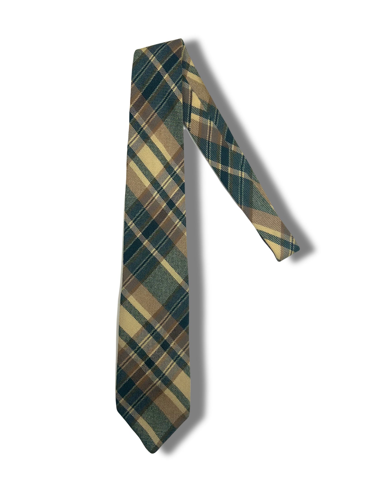 Green/Tan Plaid Tie