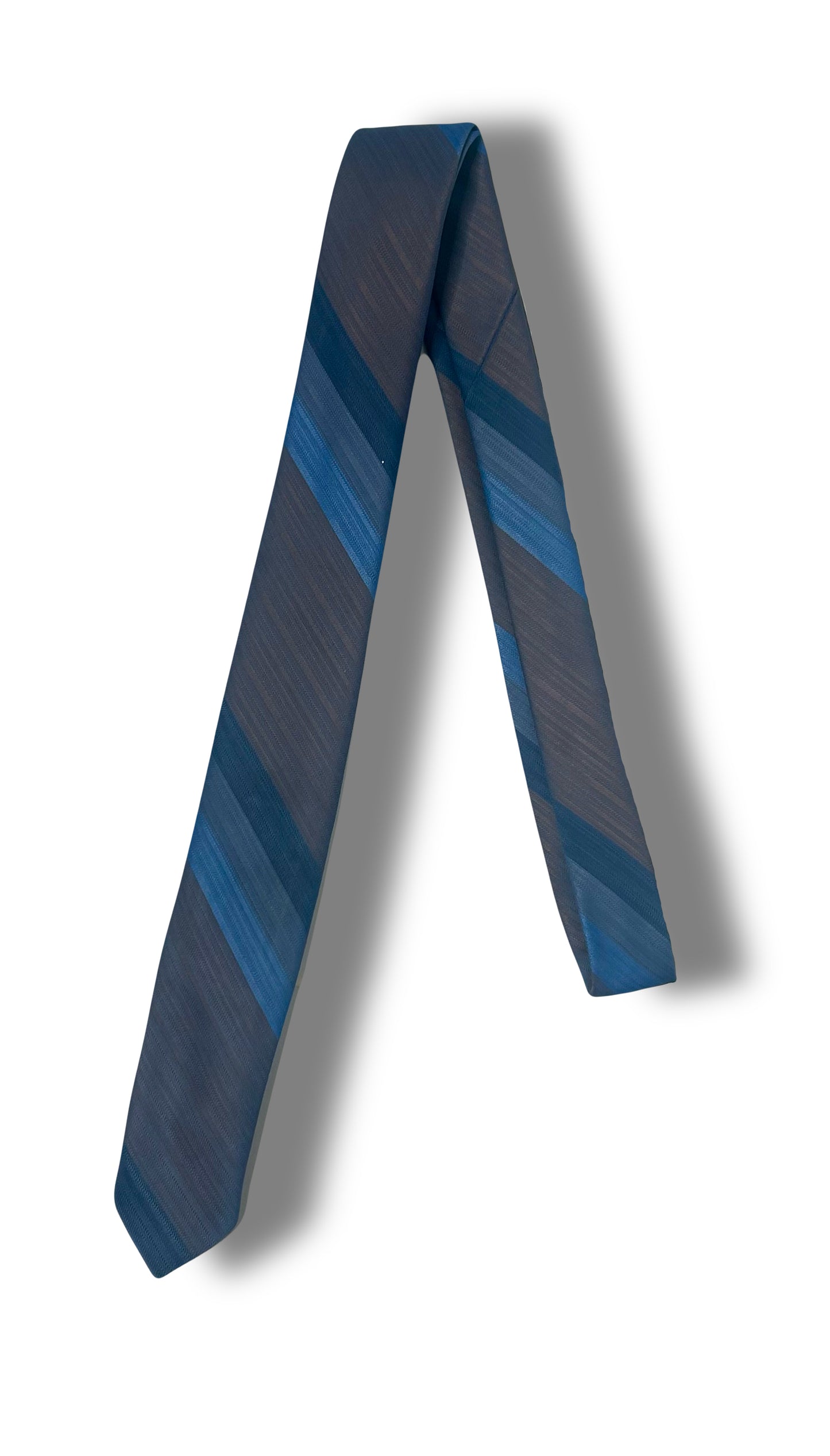 Blue Stripe Skinny Tie