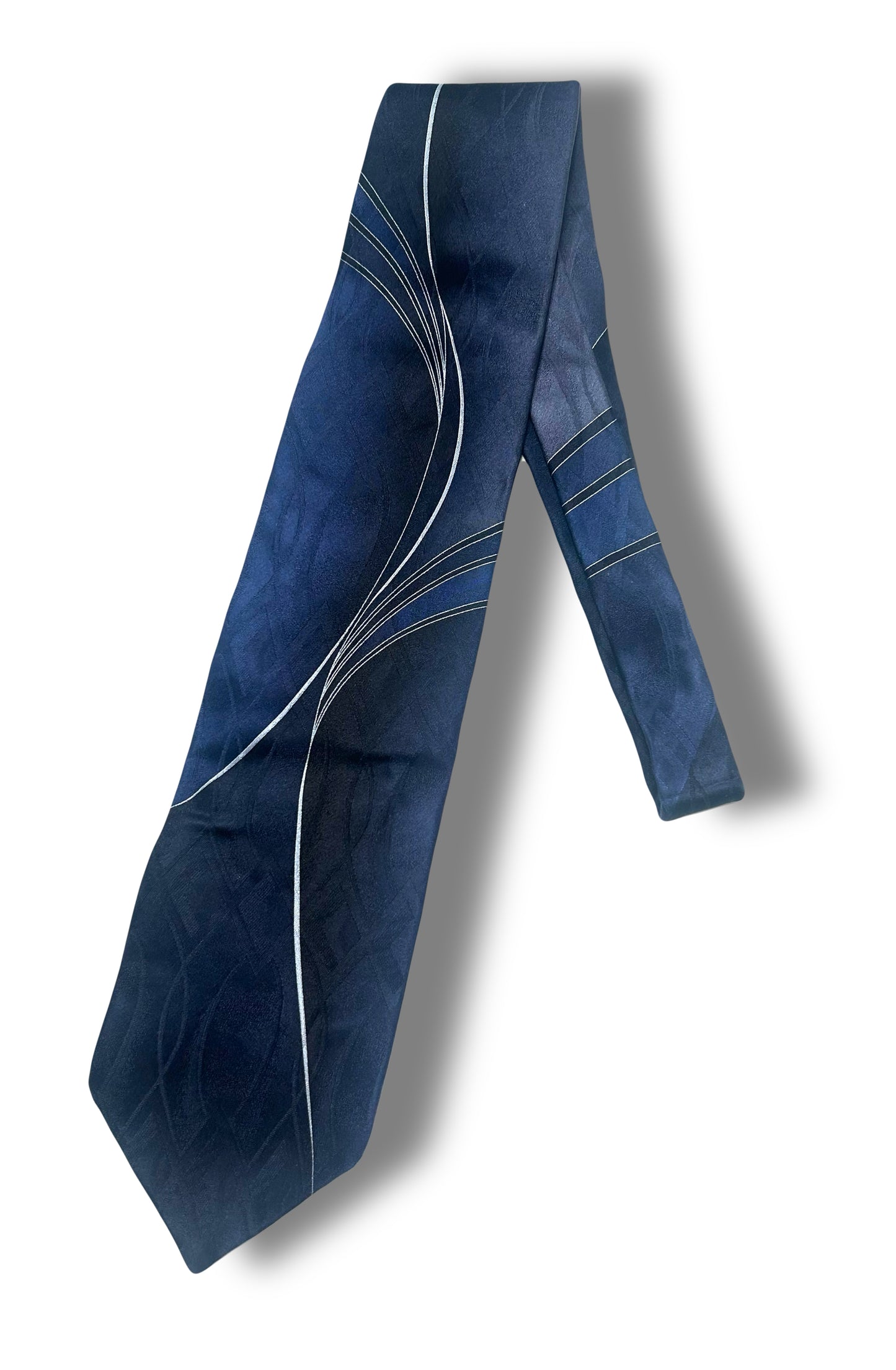 Navy blue 80's Retro Tie