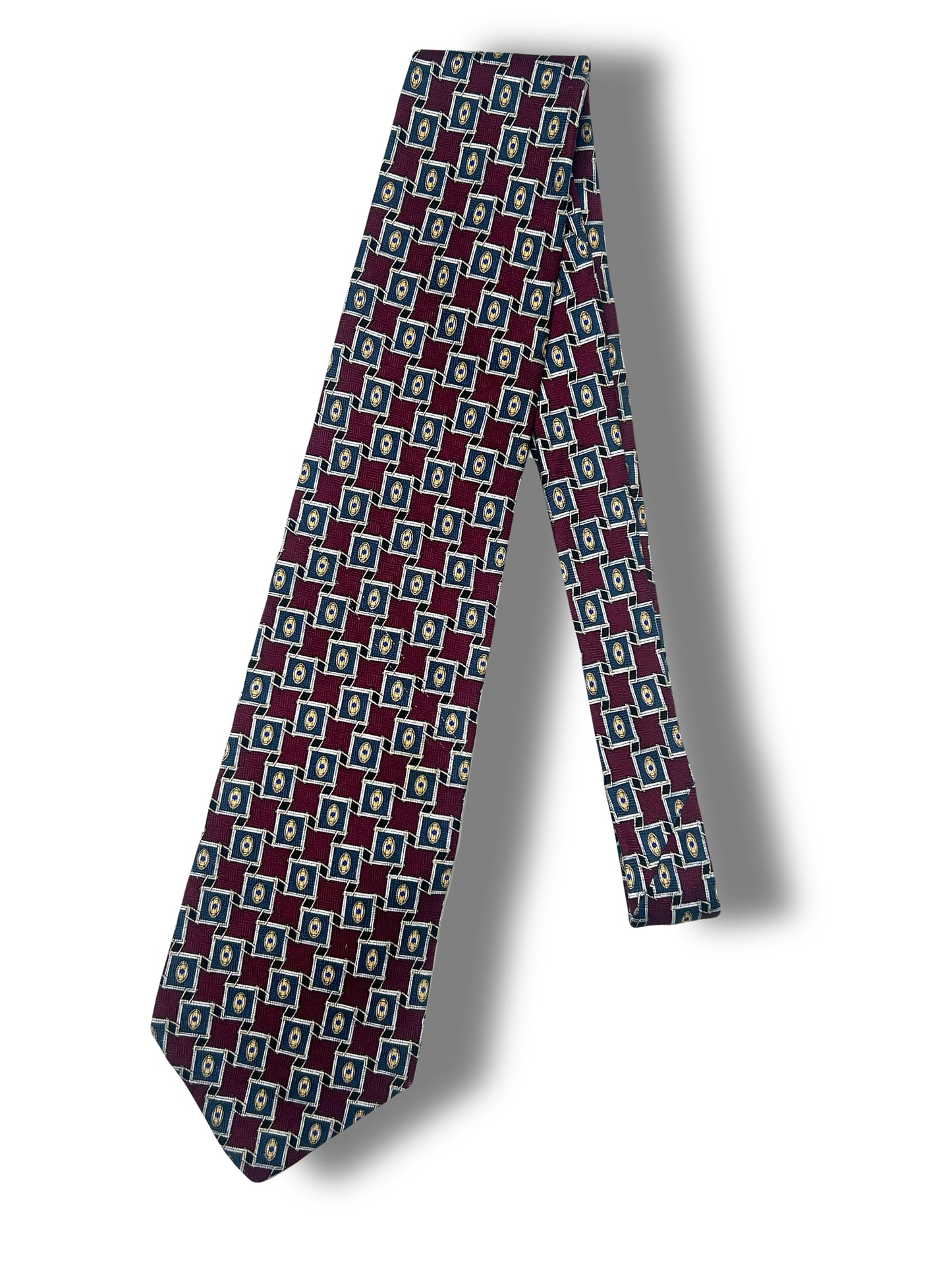 Burgundy Geometric Tie