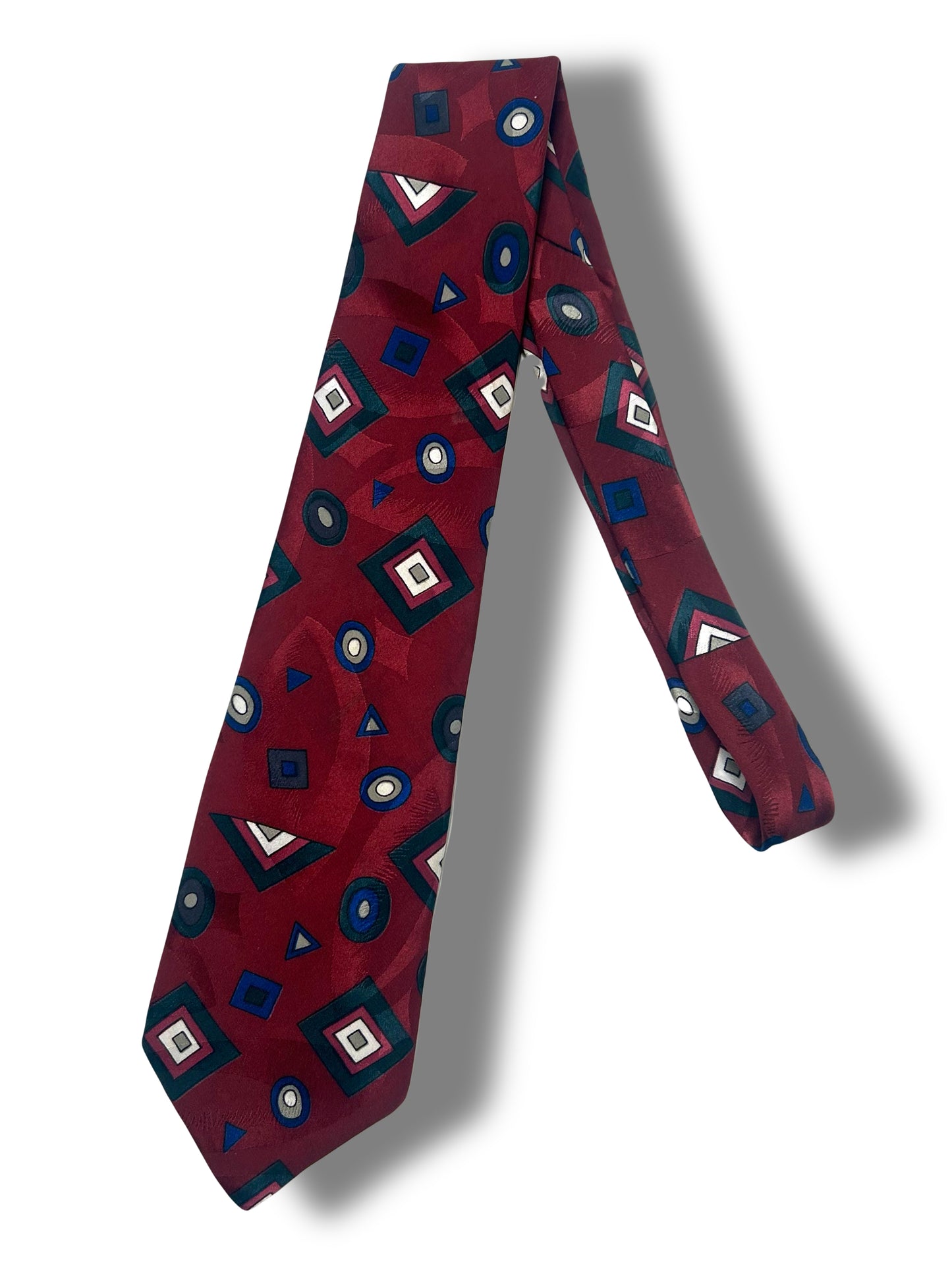 Burgundy Geometric Tie