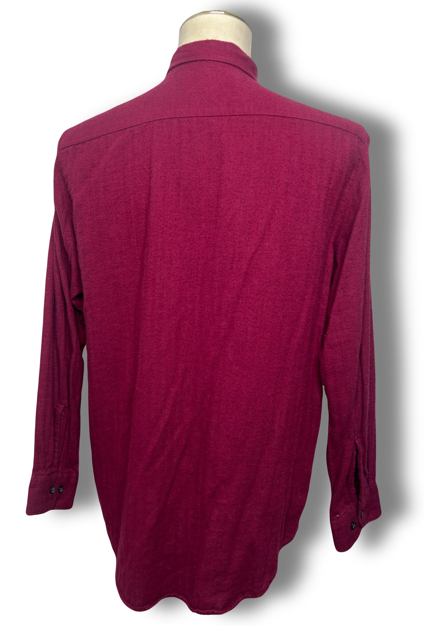 Burgundy Wool Shirt (15.5 x 35)