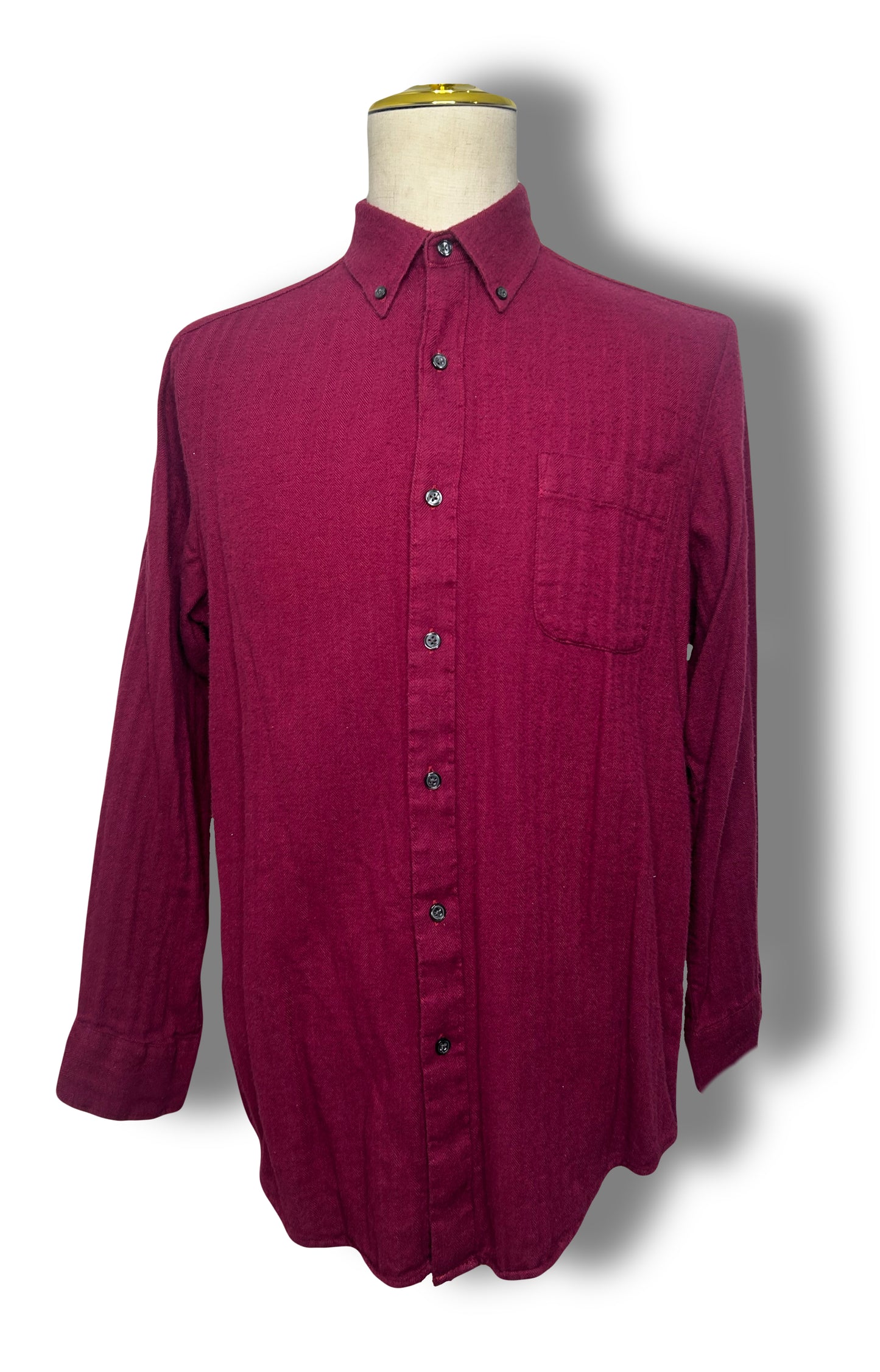Burgundy Wool Shirt (15.5 x 35)