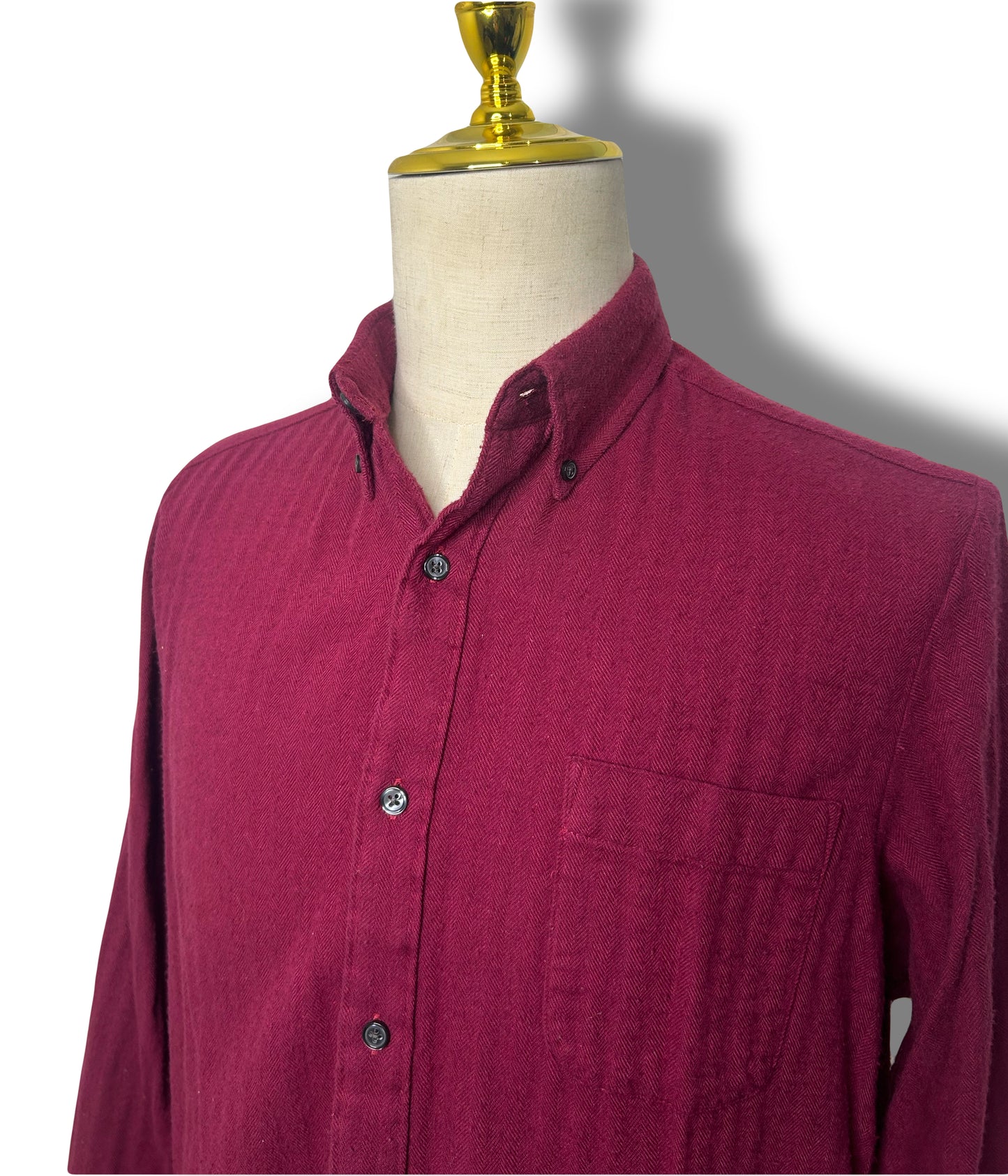 Burgundy Wool Shirt (15.5 x 35)