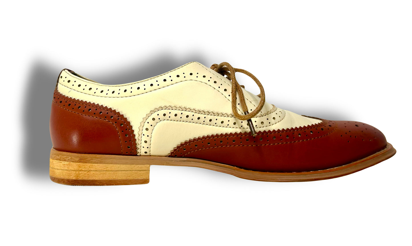 Medium Brown/Ivory Wingtip Spectators (7.5)