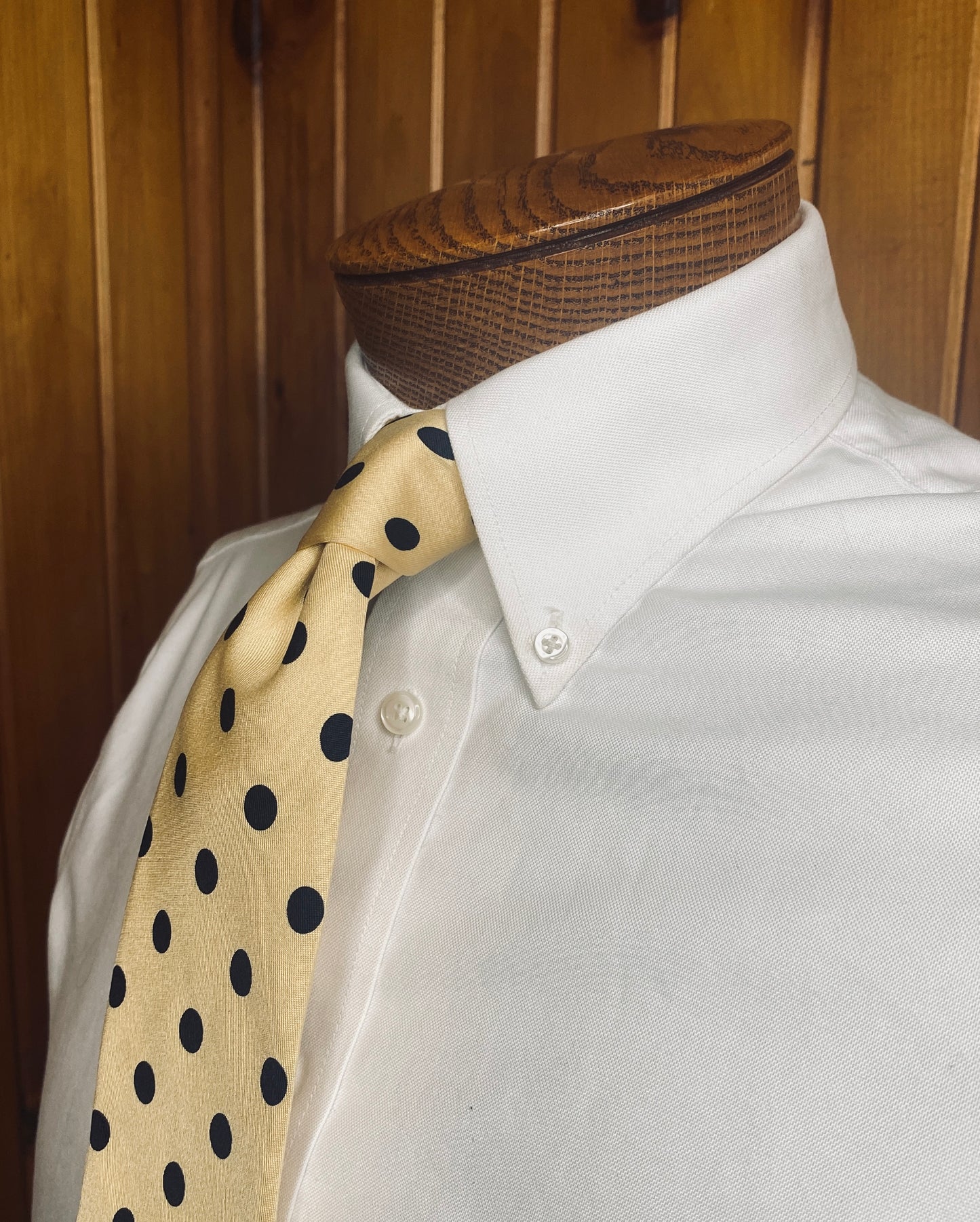 Yellow/Navy Polka
