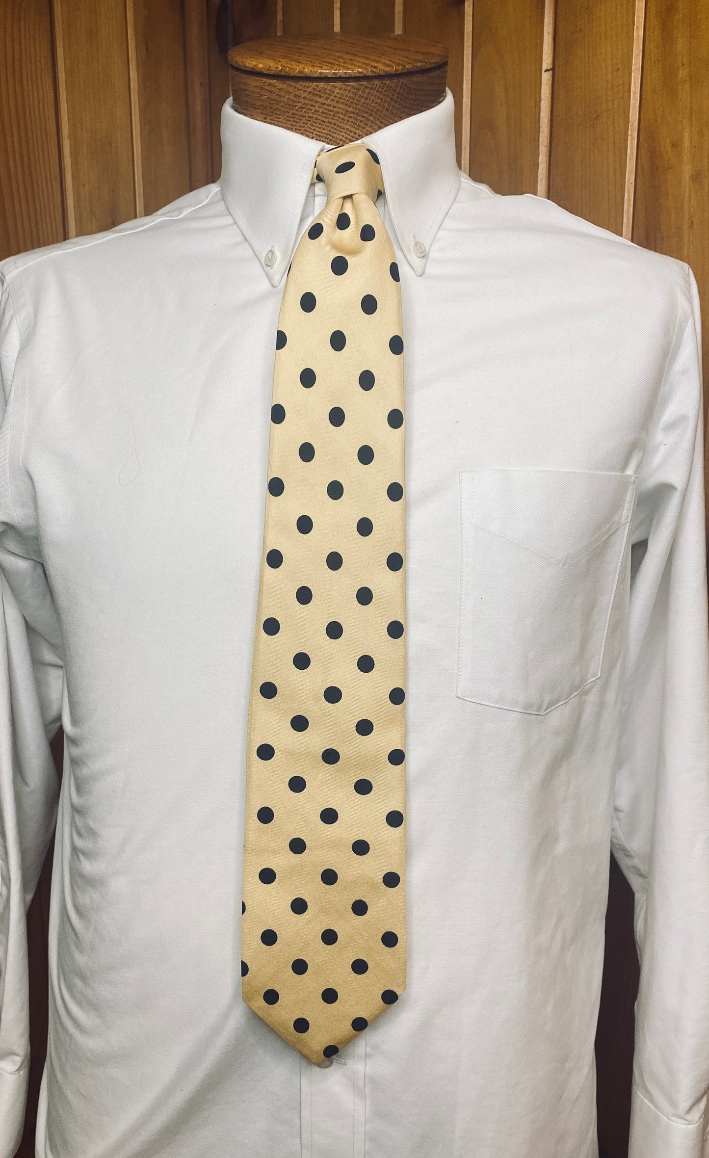 Yellow/Navy Polka