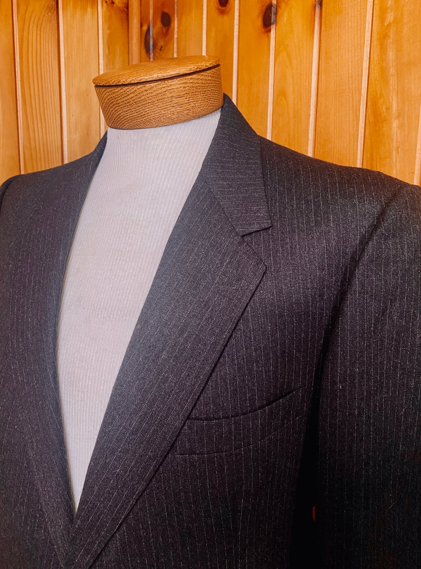 Dark Brown Pinstripe Suit (44)