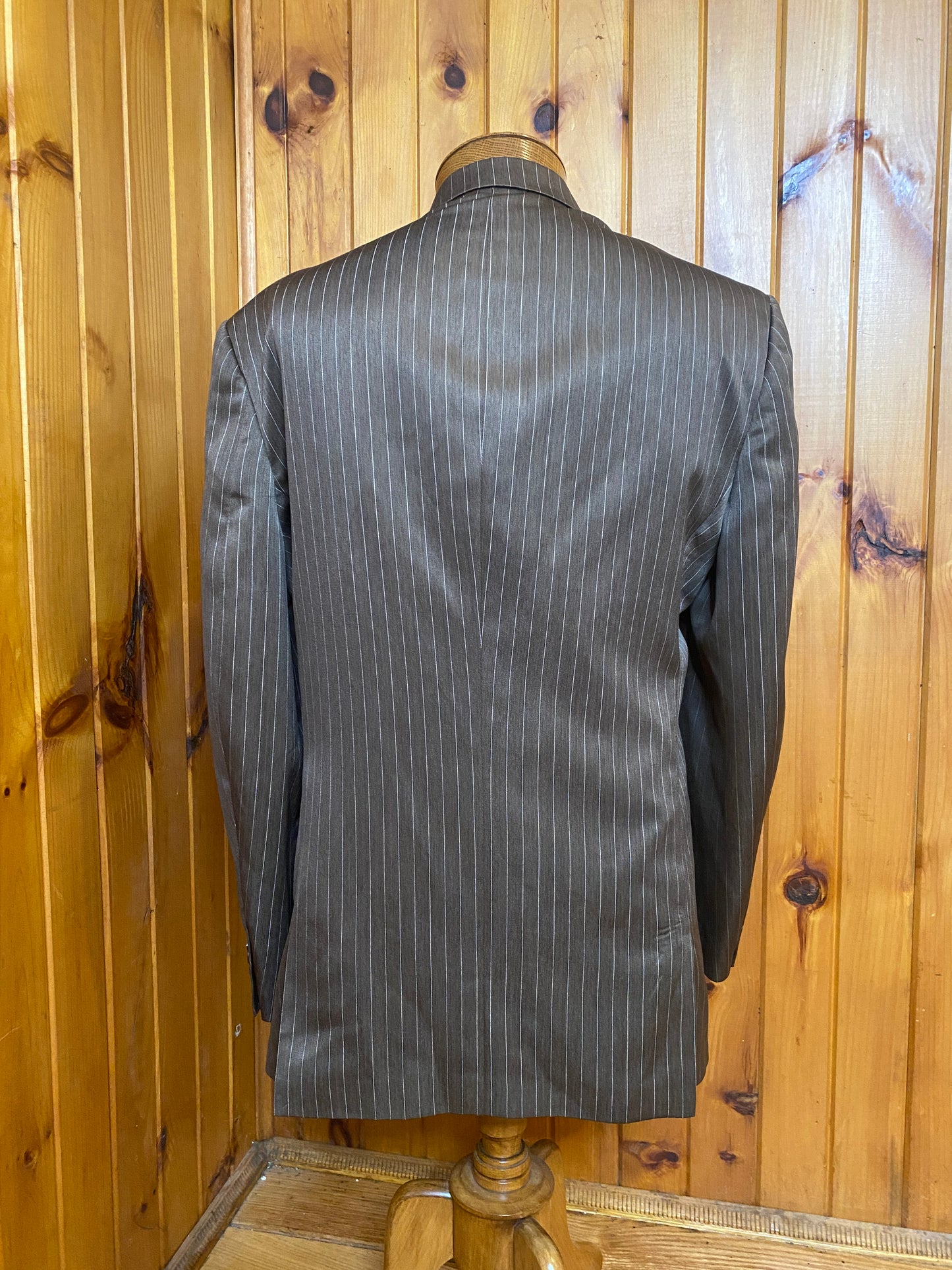 Brown Pinstripe 2 Piece Suit (43)