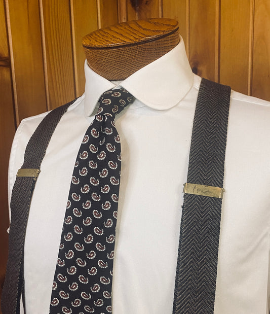 Brown Suspenders & Tie Pairing