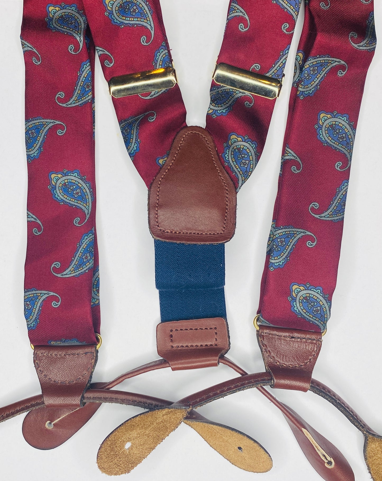 Paisley Burgundy Suspenders & Tie Pairing