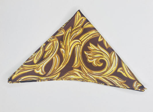 Brown/Gold Pocket Square