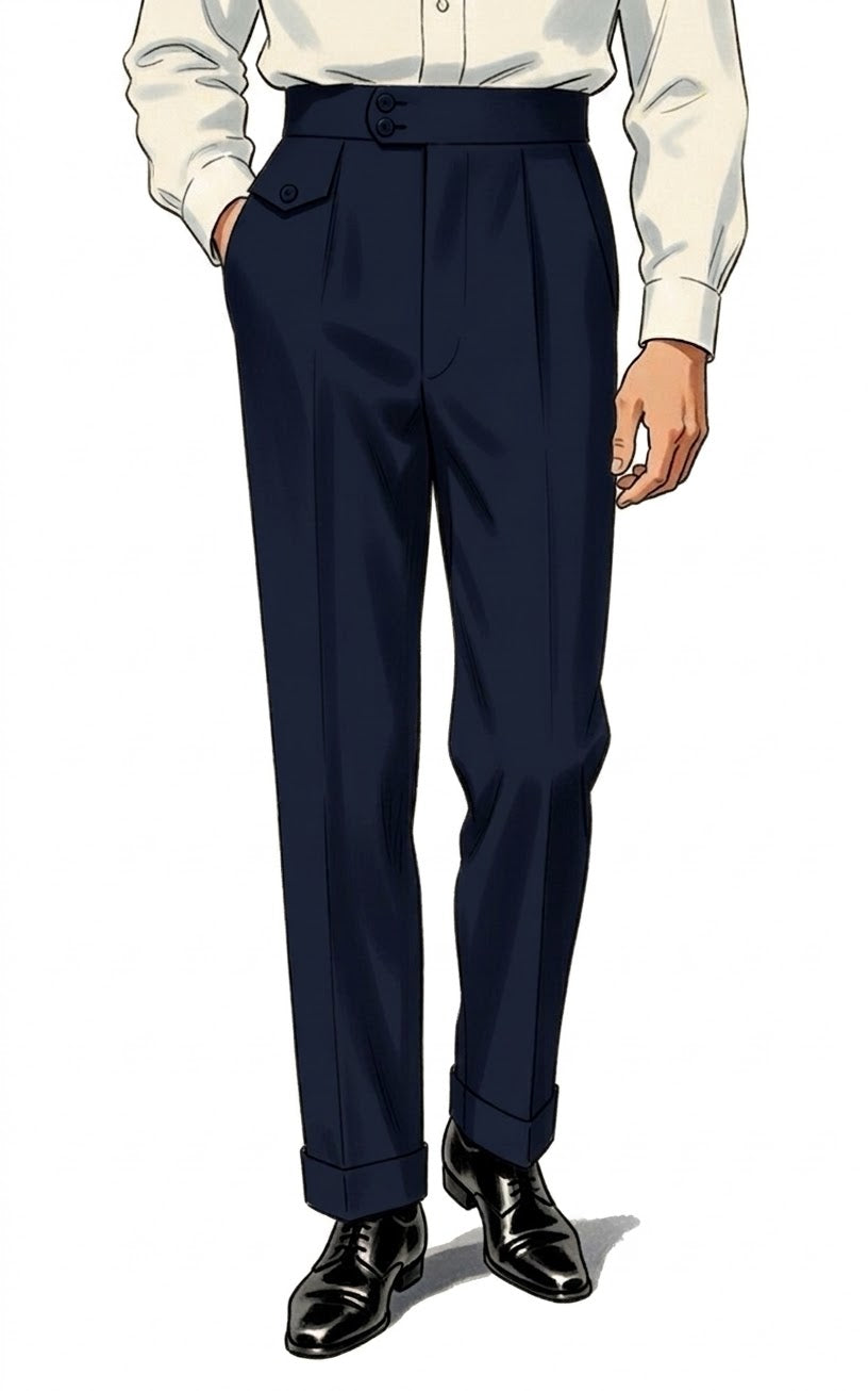 Regalia Americana Trousers (Navy Solid)