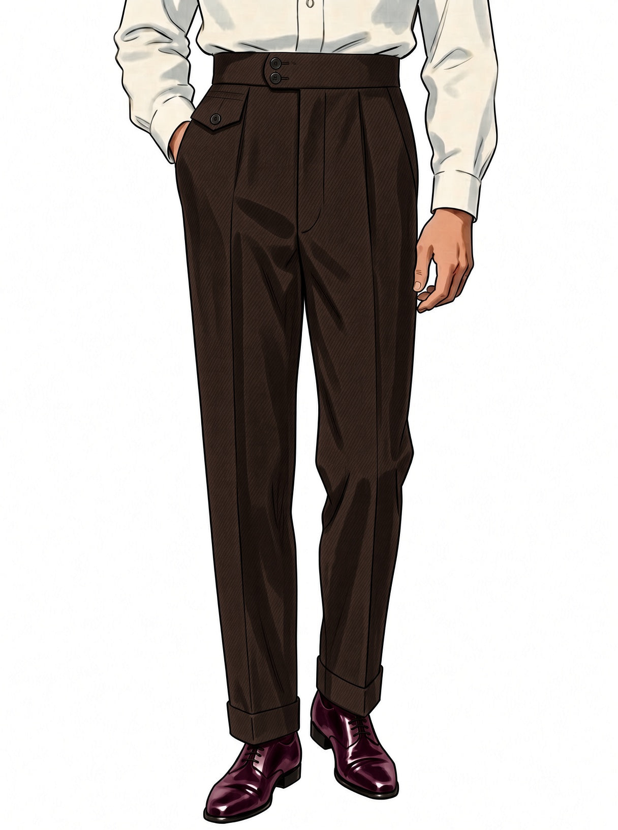 Regalia Americana Trousers (Brown Solid)