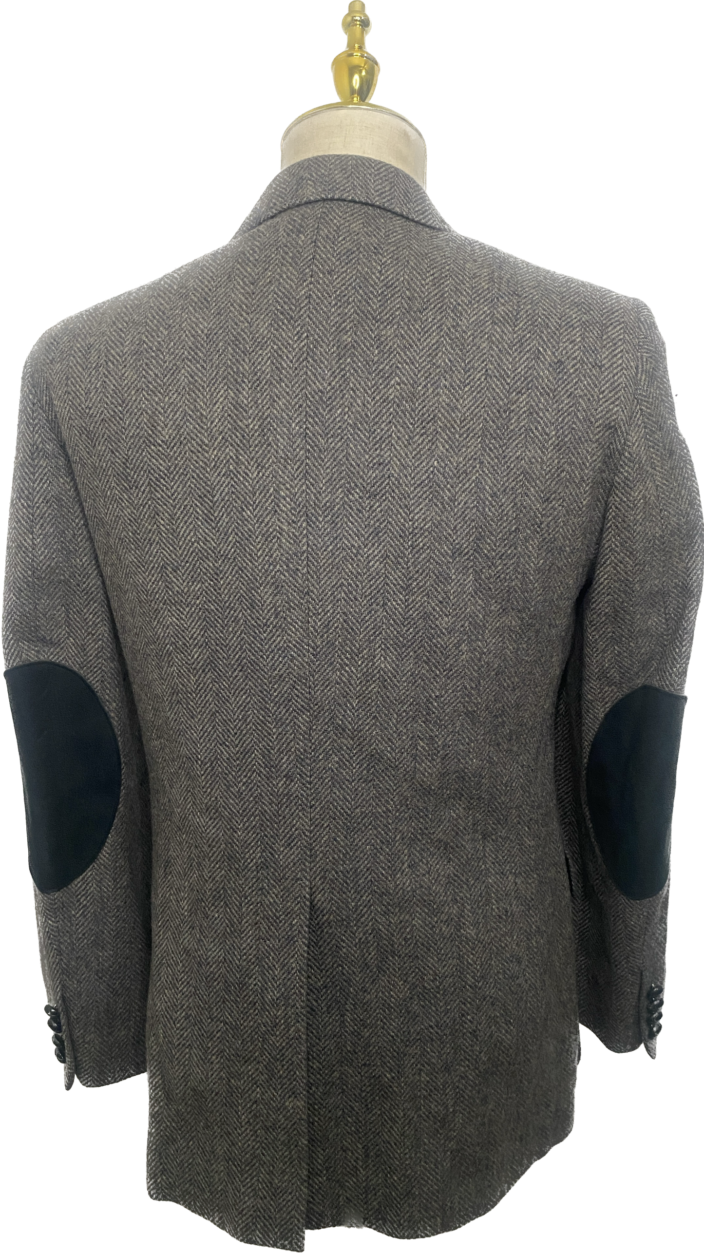 Grey Herringbone Tweed Sportcoat (38)