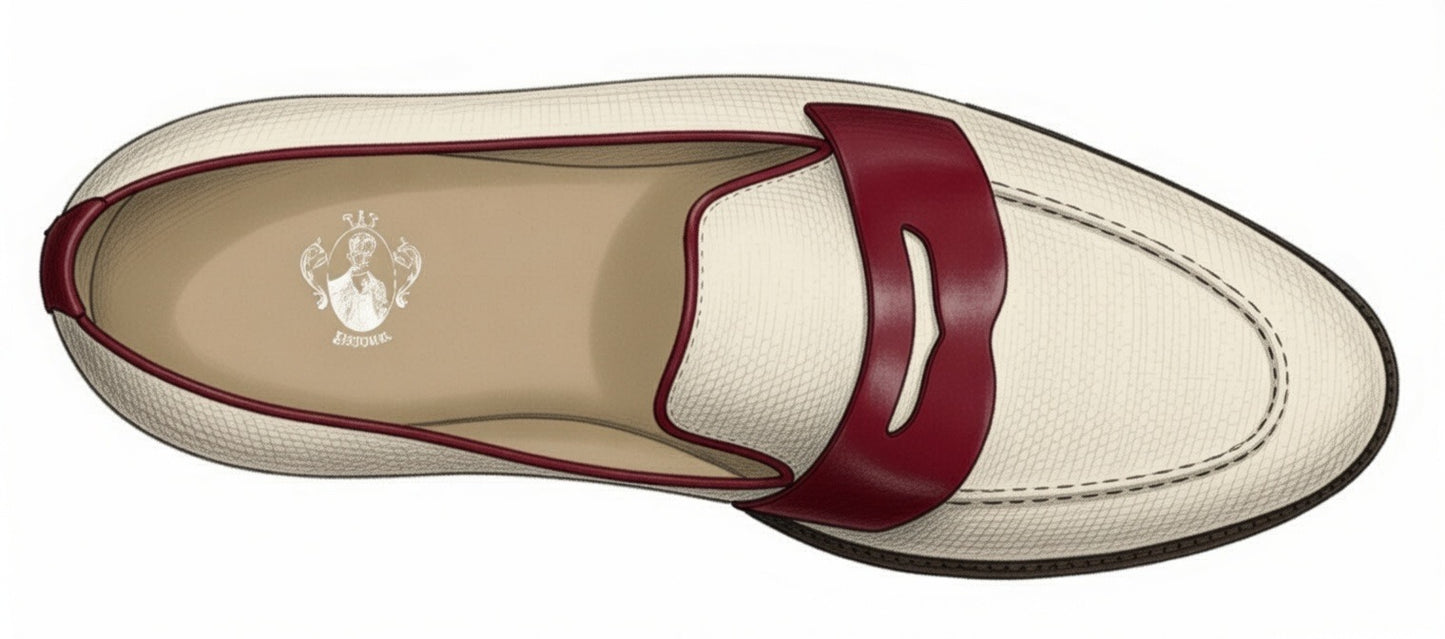 Leopold (White & Burgundy)