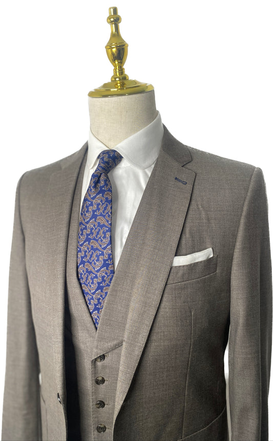 Taupe 3 Piece Suit