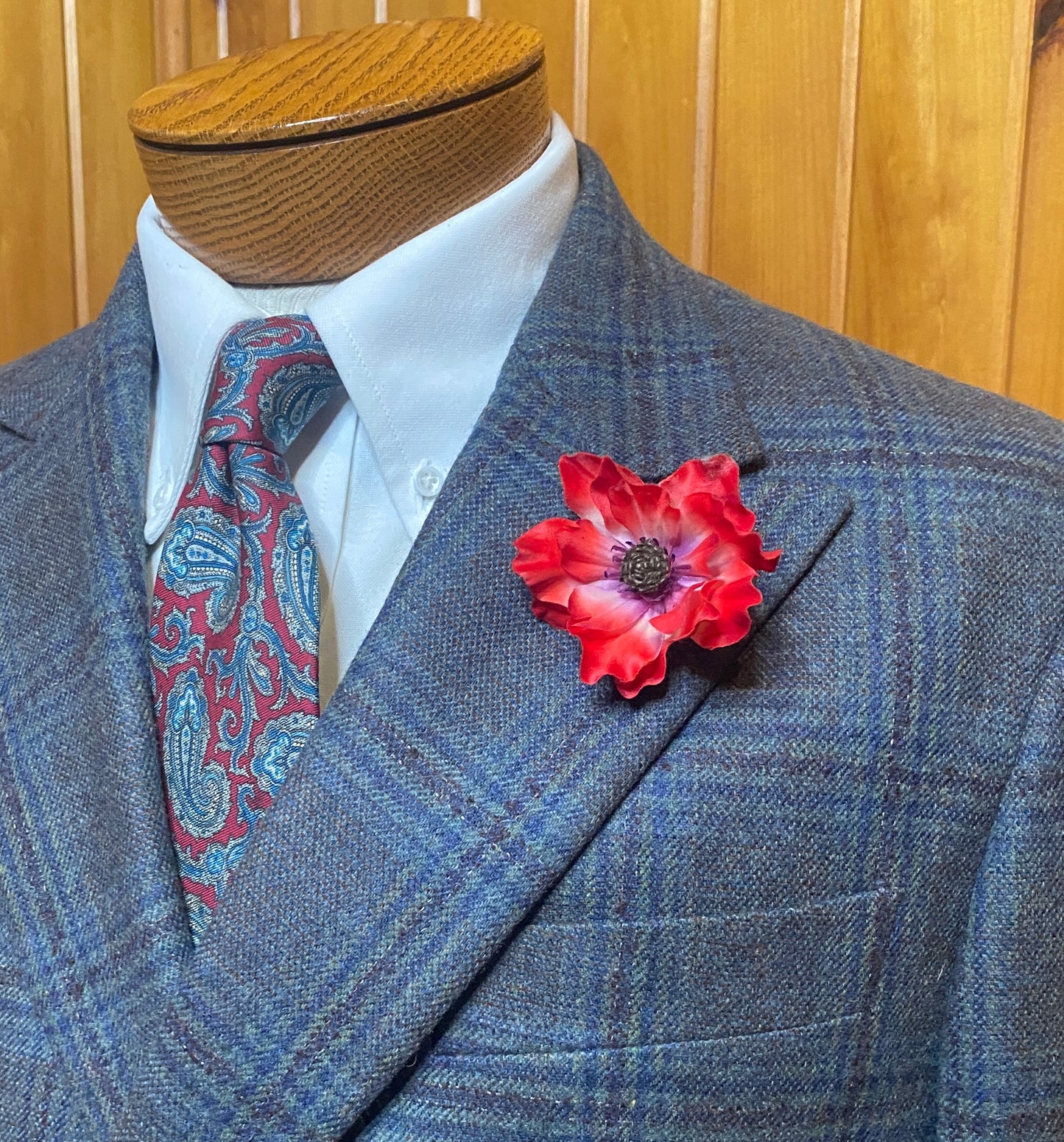 Red Poppy Boutonnière