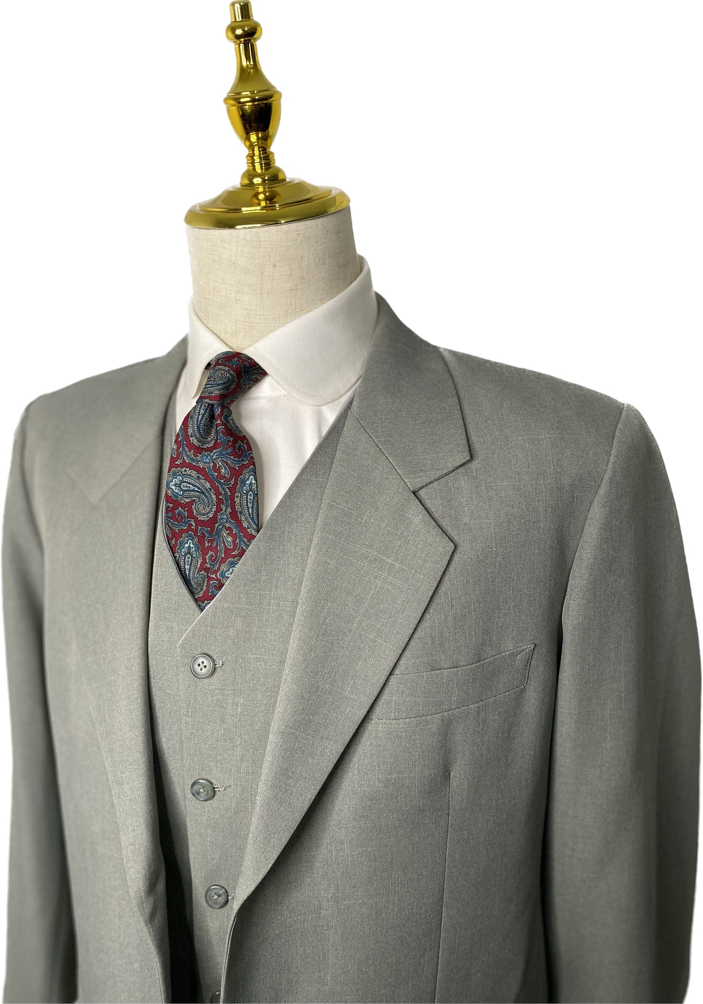 Grey/Green 3 Piece Suit (44)