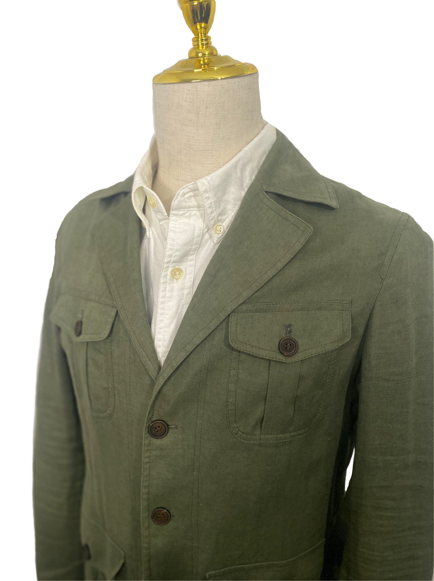 Green Linen Safari Jacket (40)