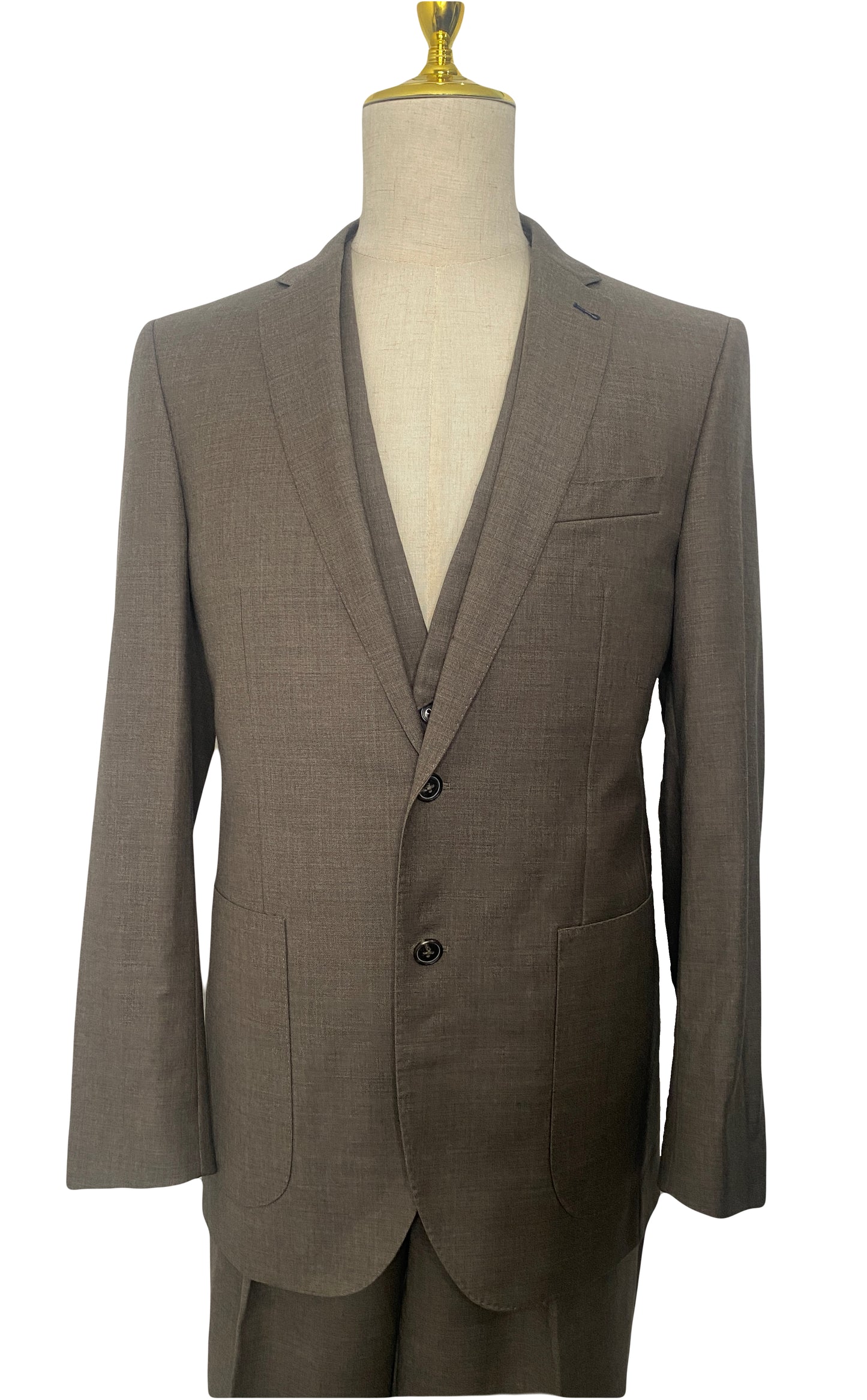 Taupe 3 Piece Suit