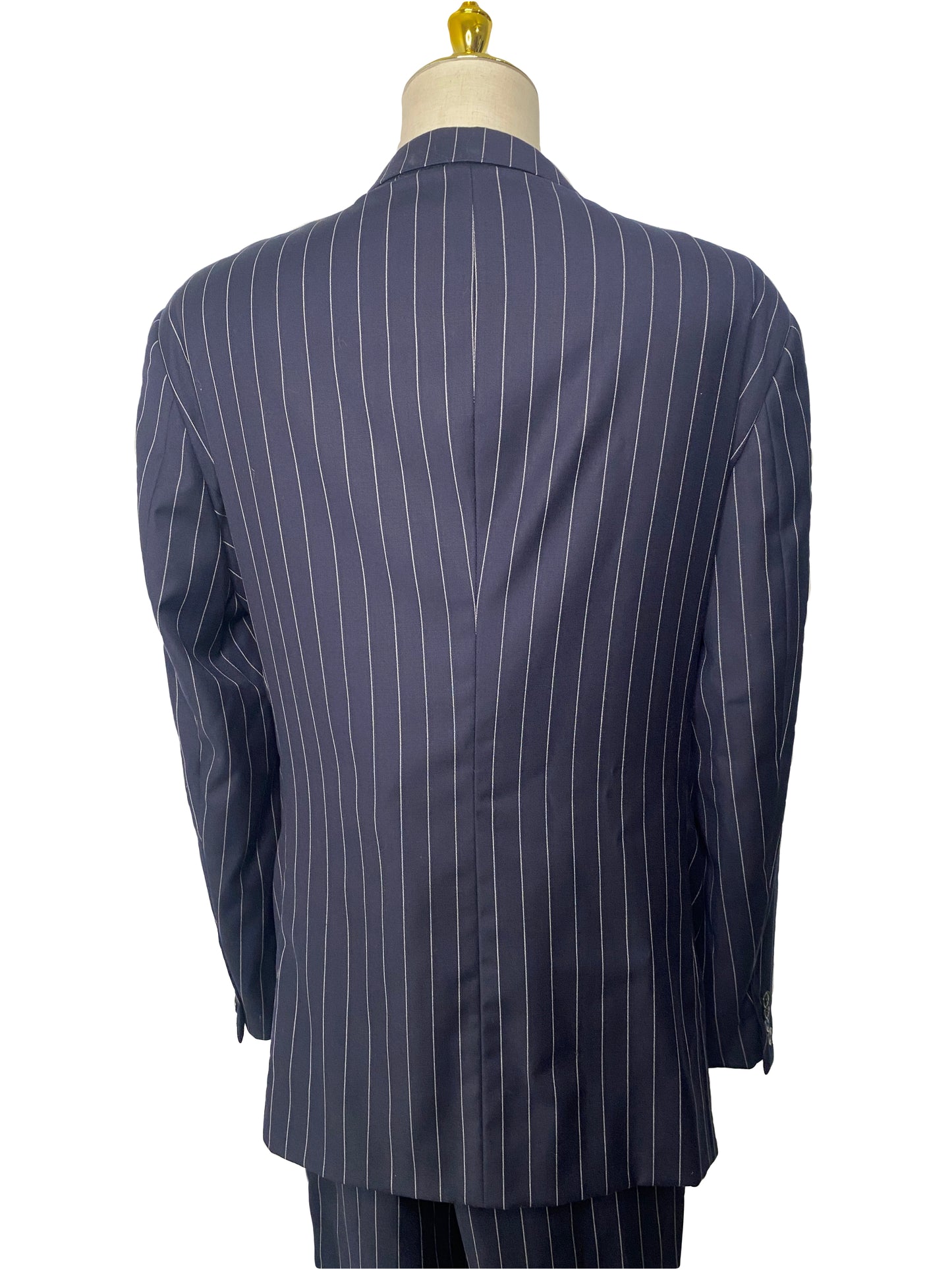 Navy Pinstripe 2 Piece Suit (46)