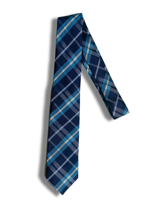 Navy Plaid Tie