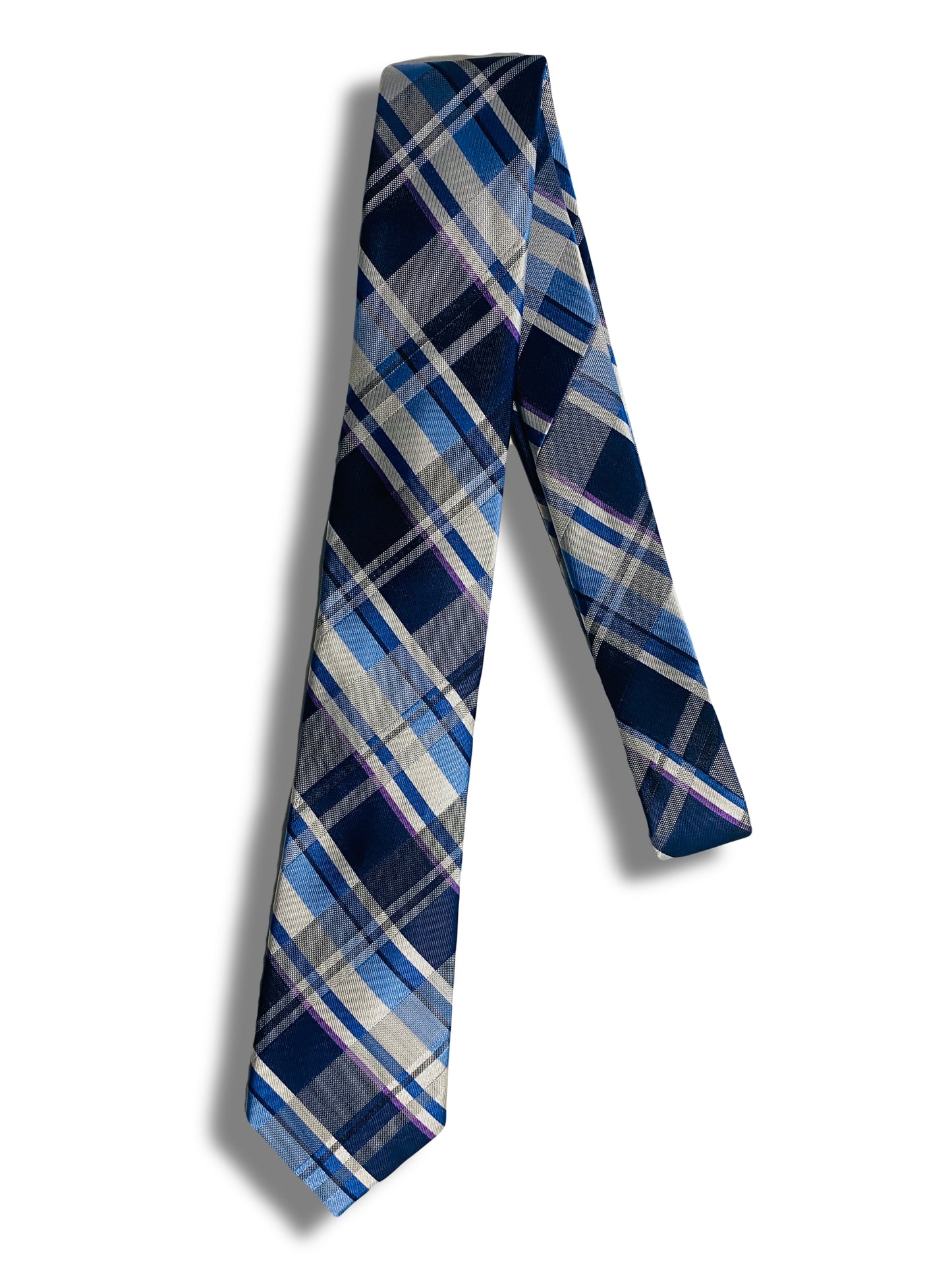 Navy Plaid Tie