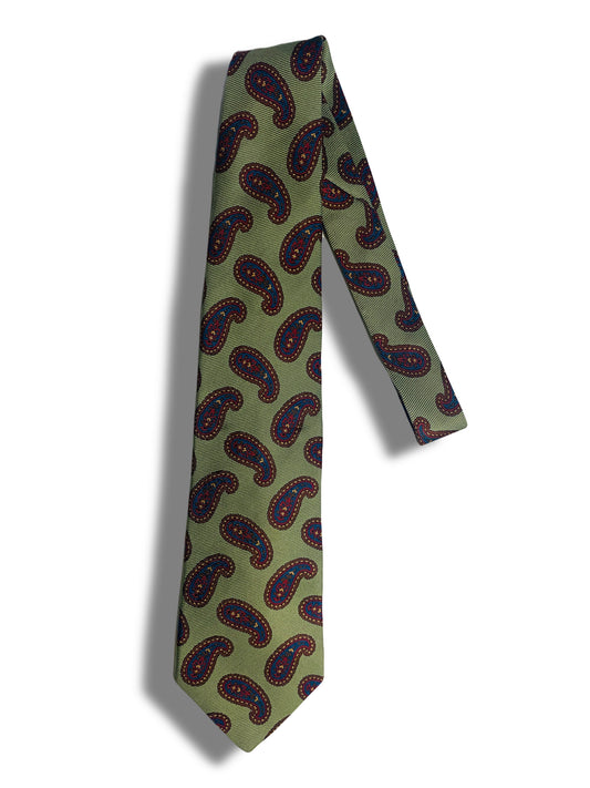 Olive Paisley Tie