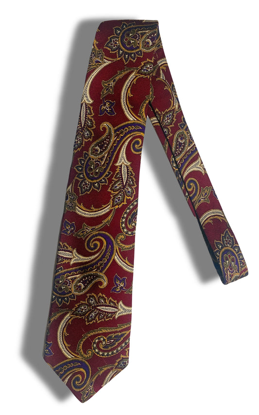 Burgundy Paisley Tie