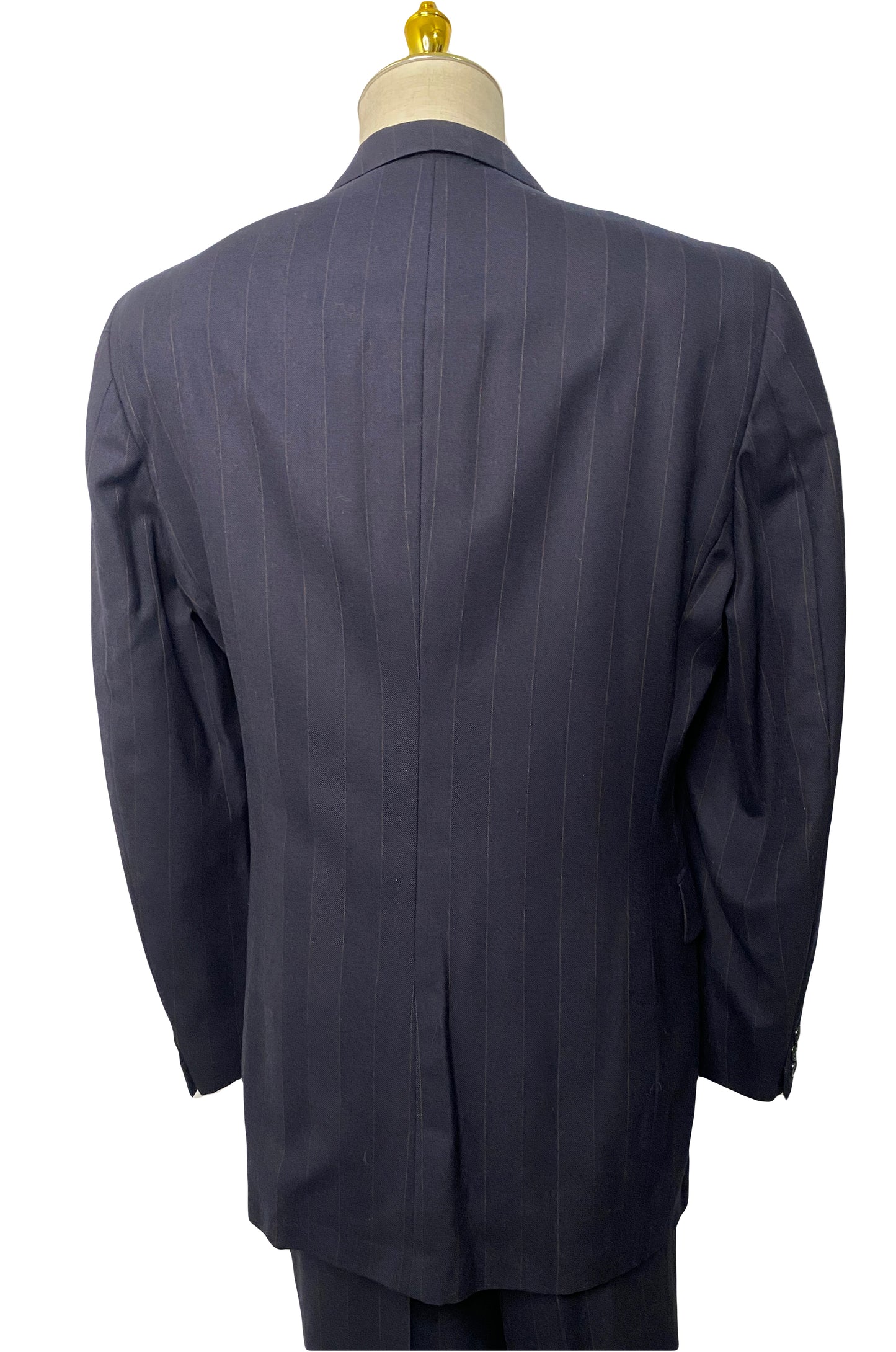 Navy Pinstripe Double Breasted Suit (42)