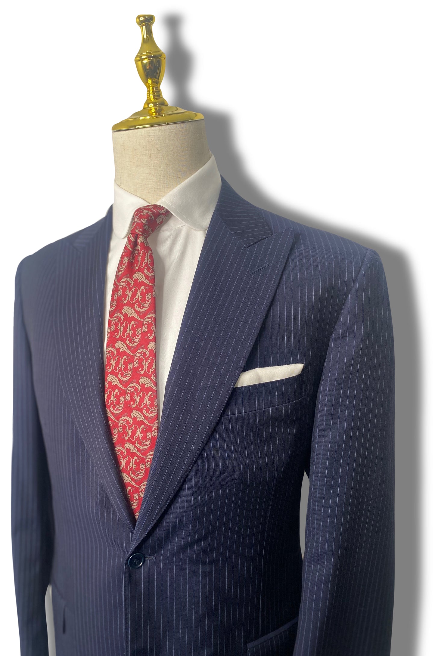 Blue Pinstripe 2 Piece Suit ((41)