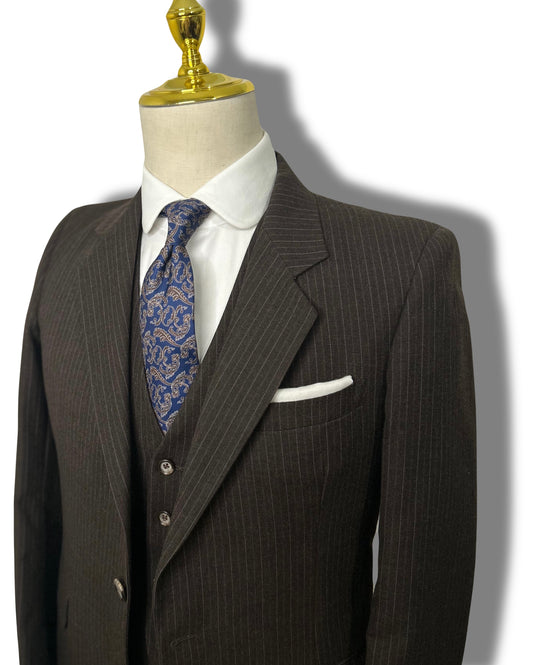 Brown 3 Piece Pinstripe(36)