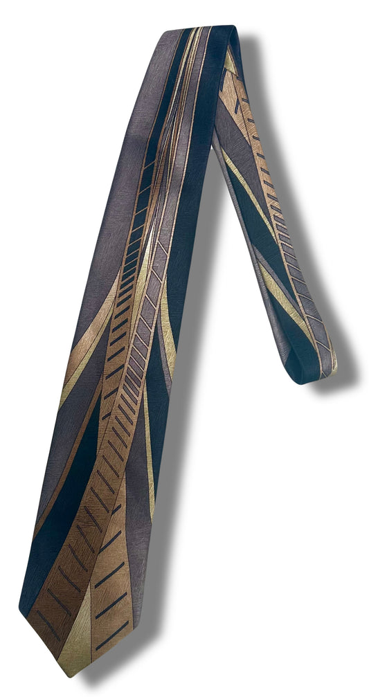 Brown/Black 80s Retro Tie