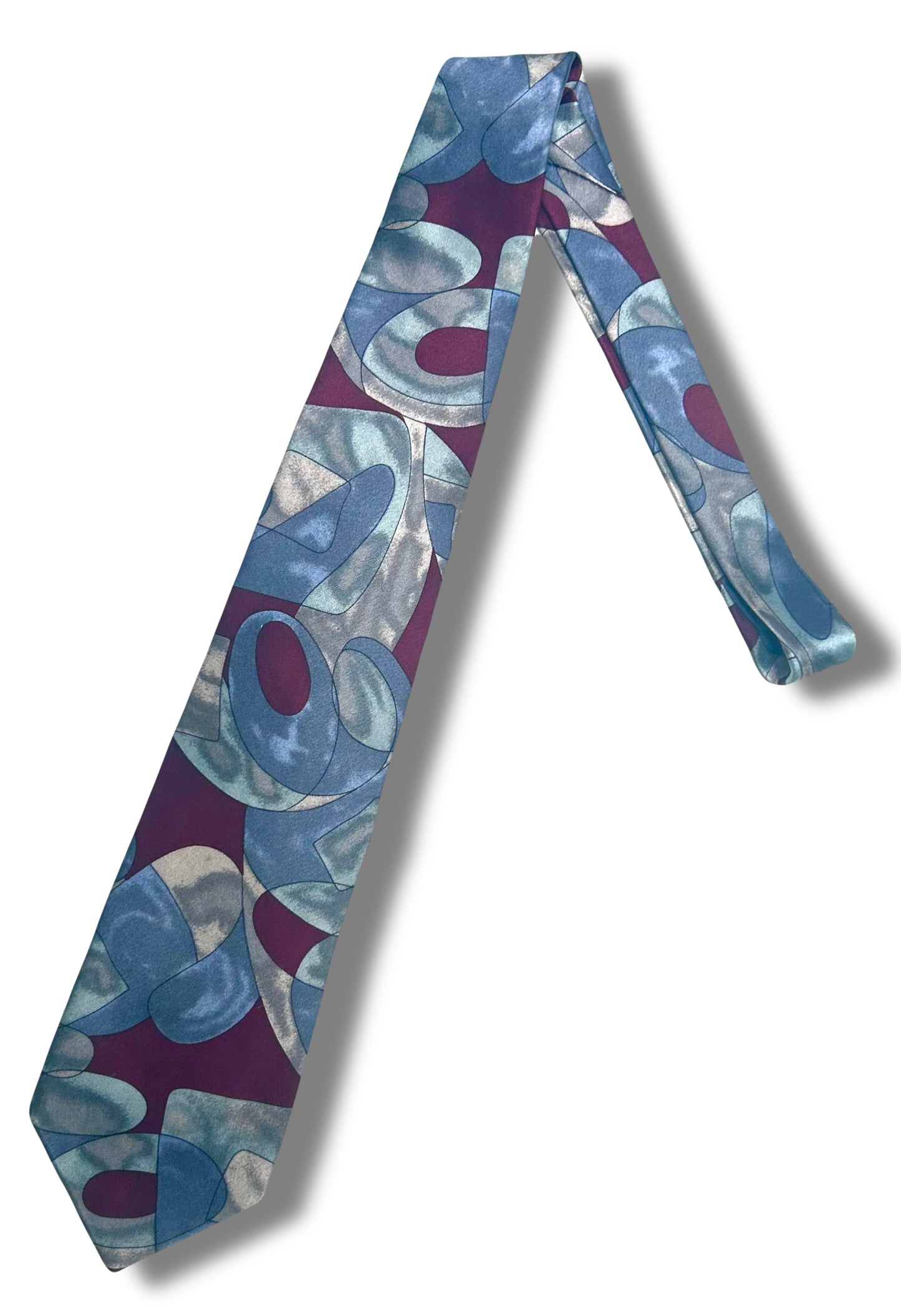 Burgundy/Teal 80s Retro Tie