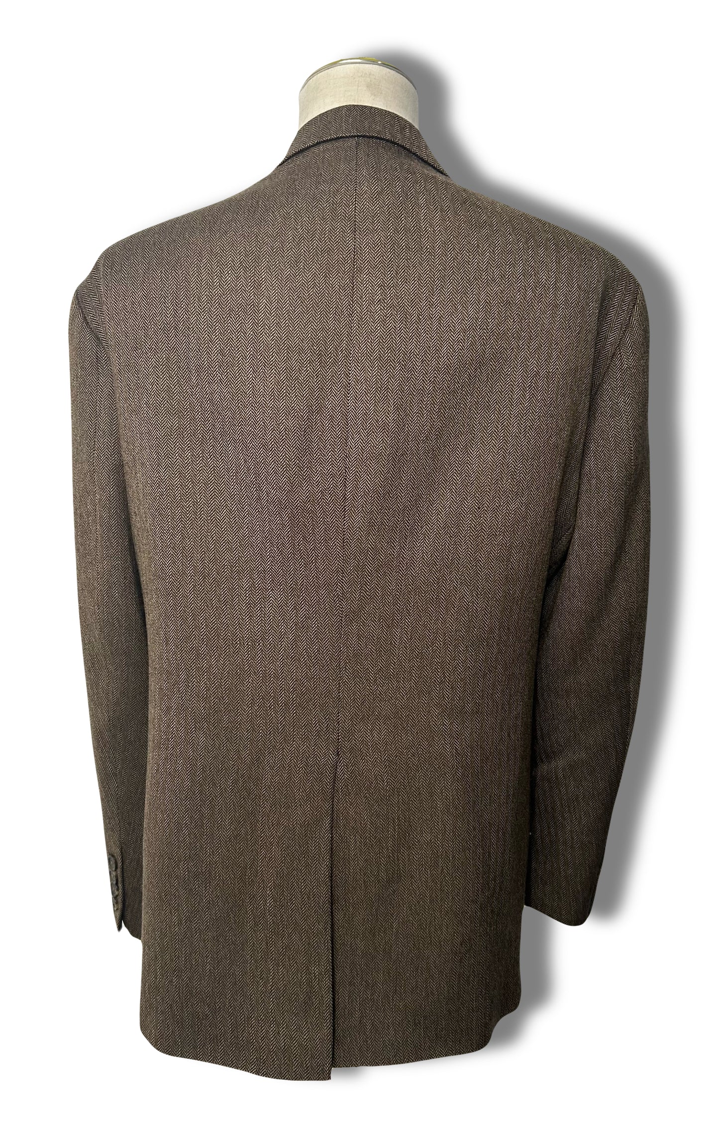 Brown Herringbone Tweed Sportcoat (46)