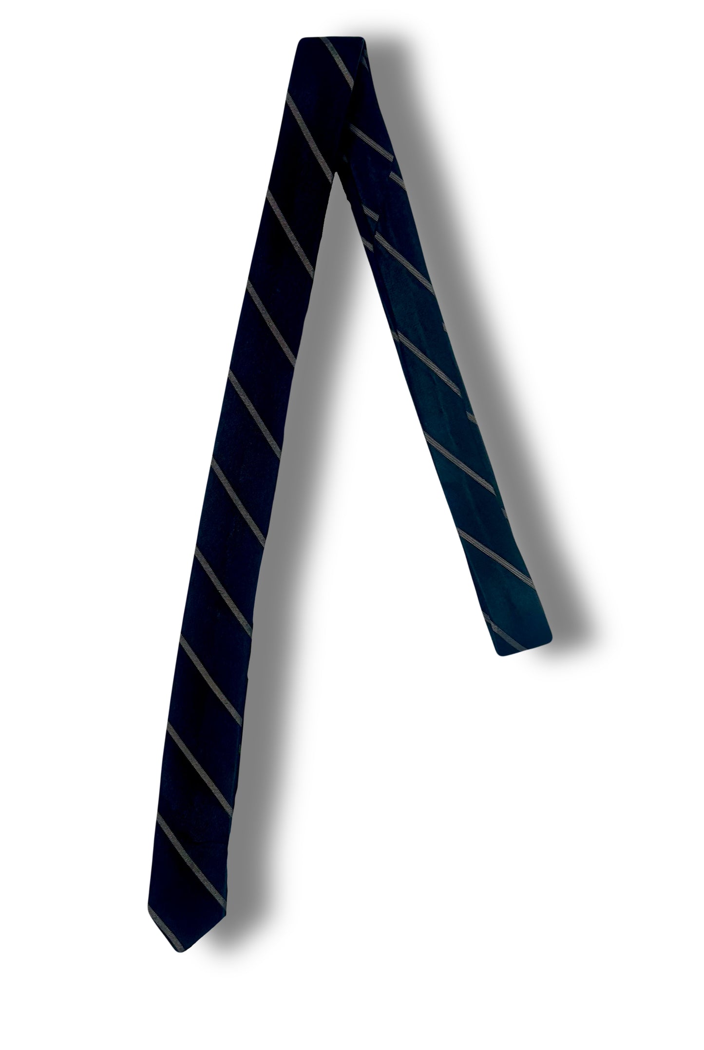 Black/Tan Stripe Skinny Tie