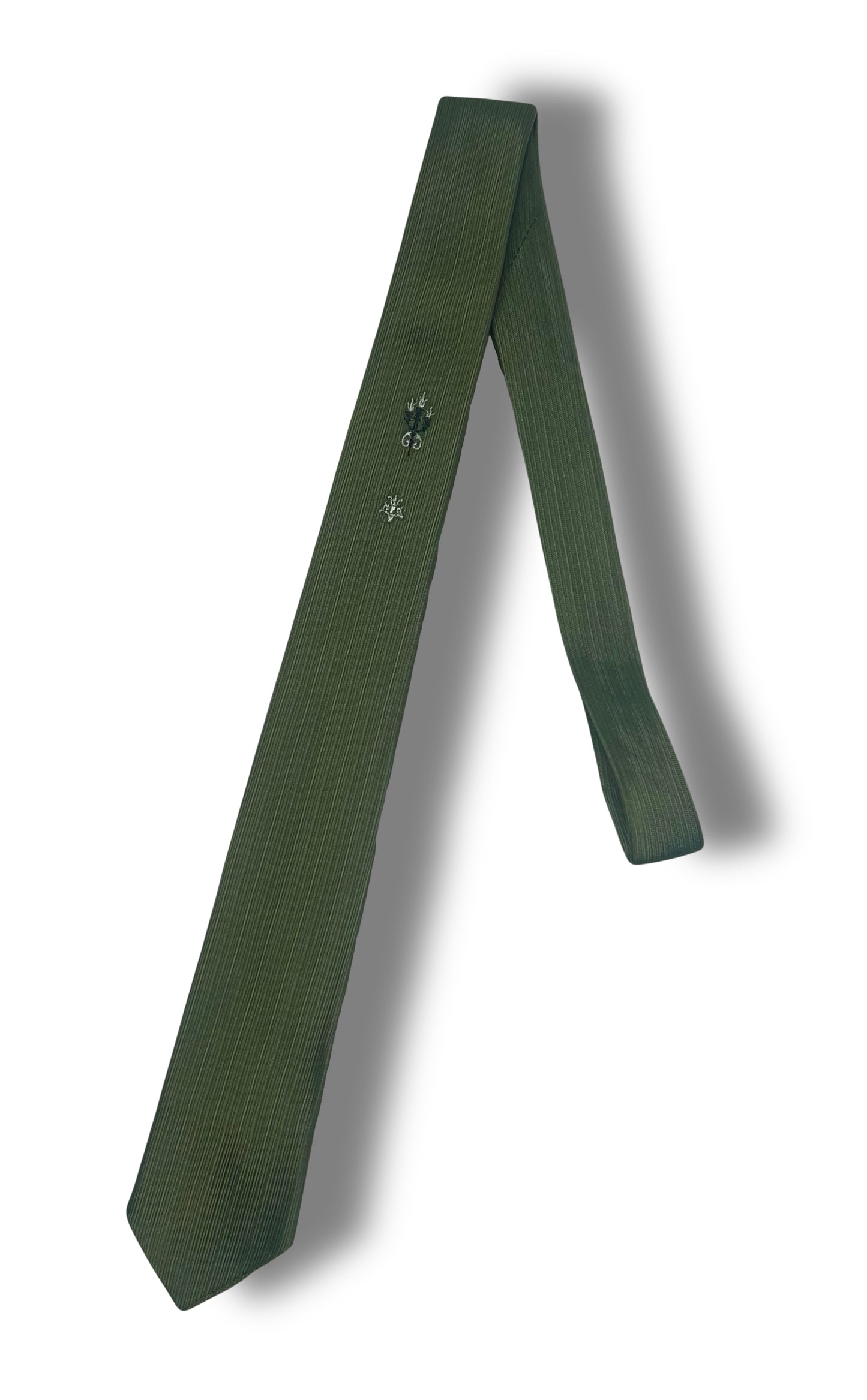 Olive Green Skinny Tie