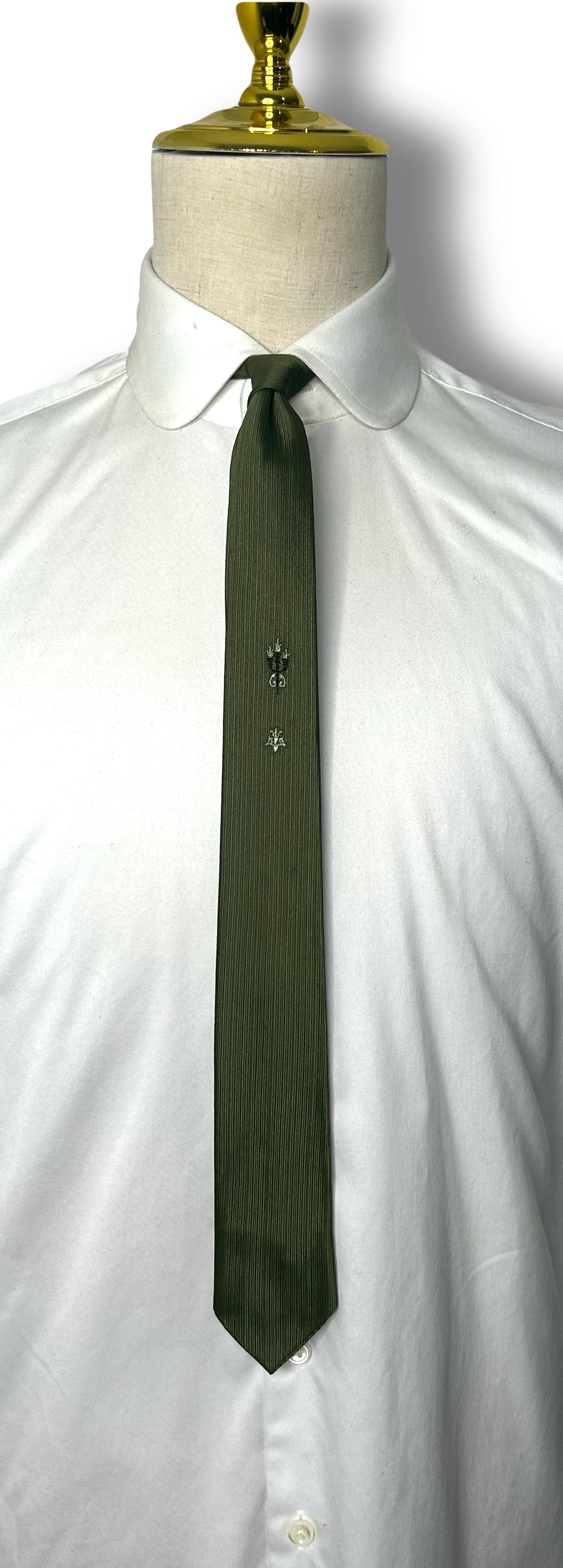 Olive Green Skinny Tie