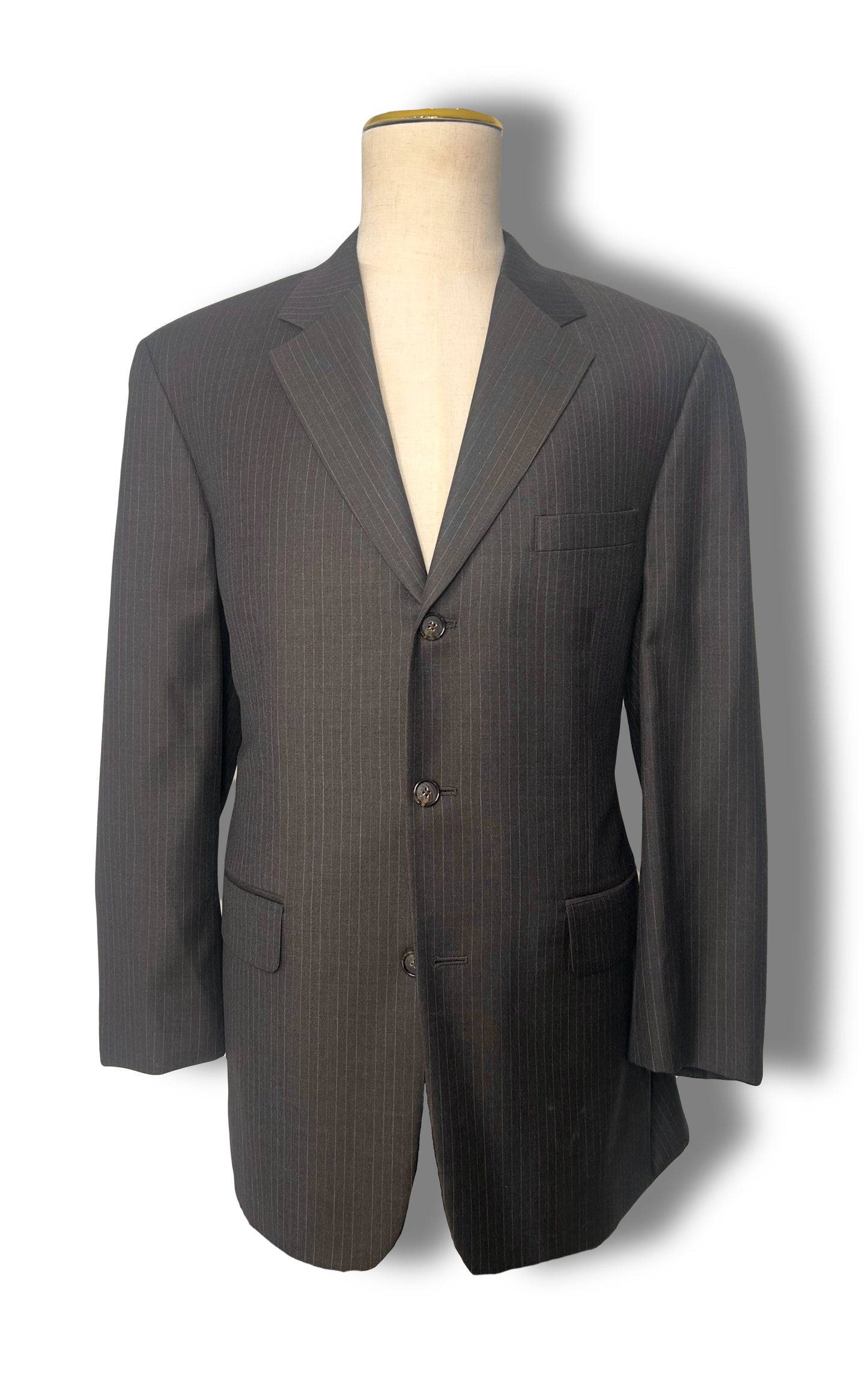 Dark Brown Pinstripe 2 Piece Suit (42)