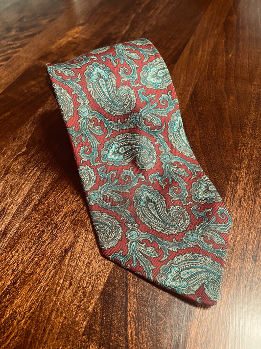 Burgundy Paisley Tie